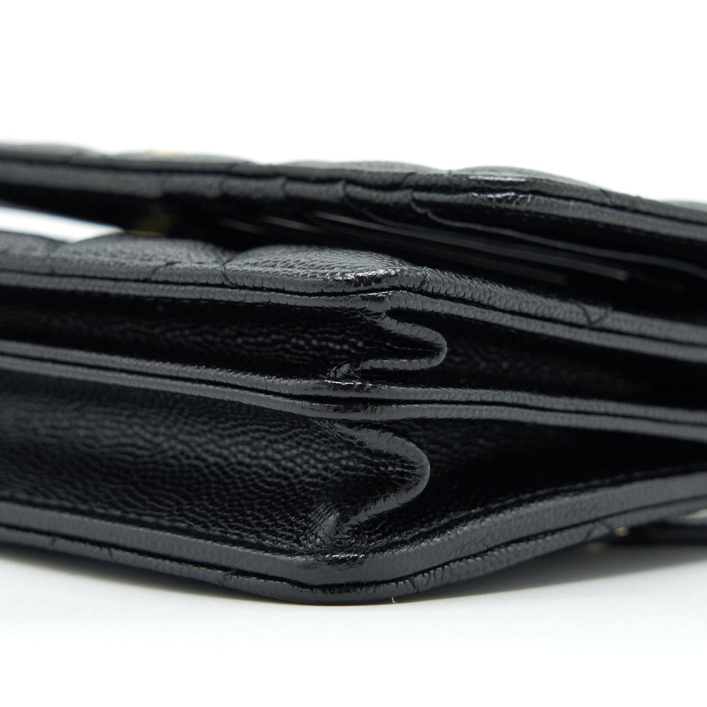 Chanel Mini Wallet On Chain Caviar Black L
