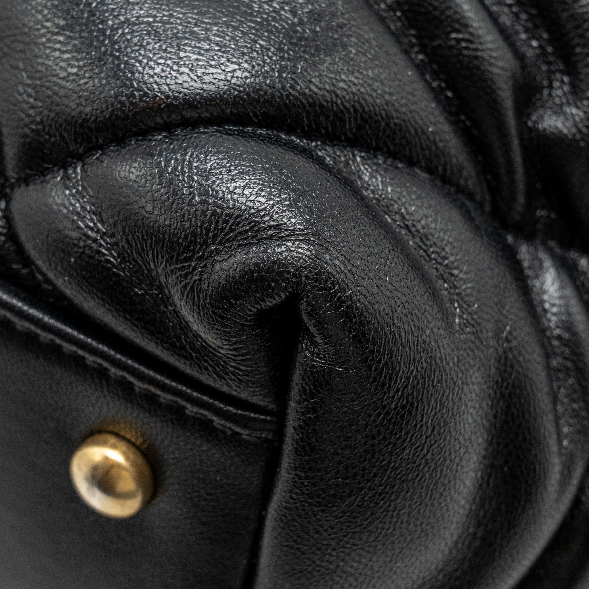 Chanel New York Bowling Bag Quilted Lambskin Black