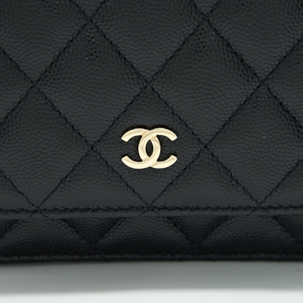 Chanel Mini Wallet On Chain Caviar Black L