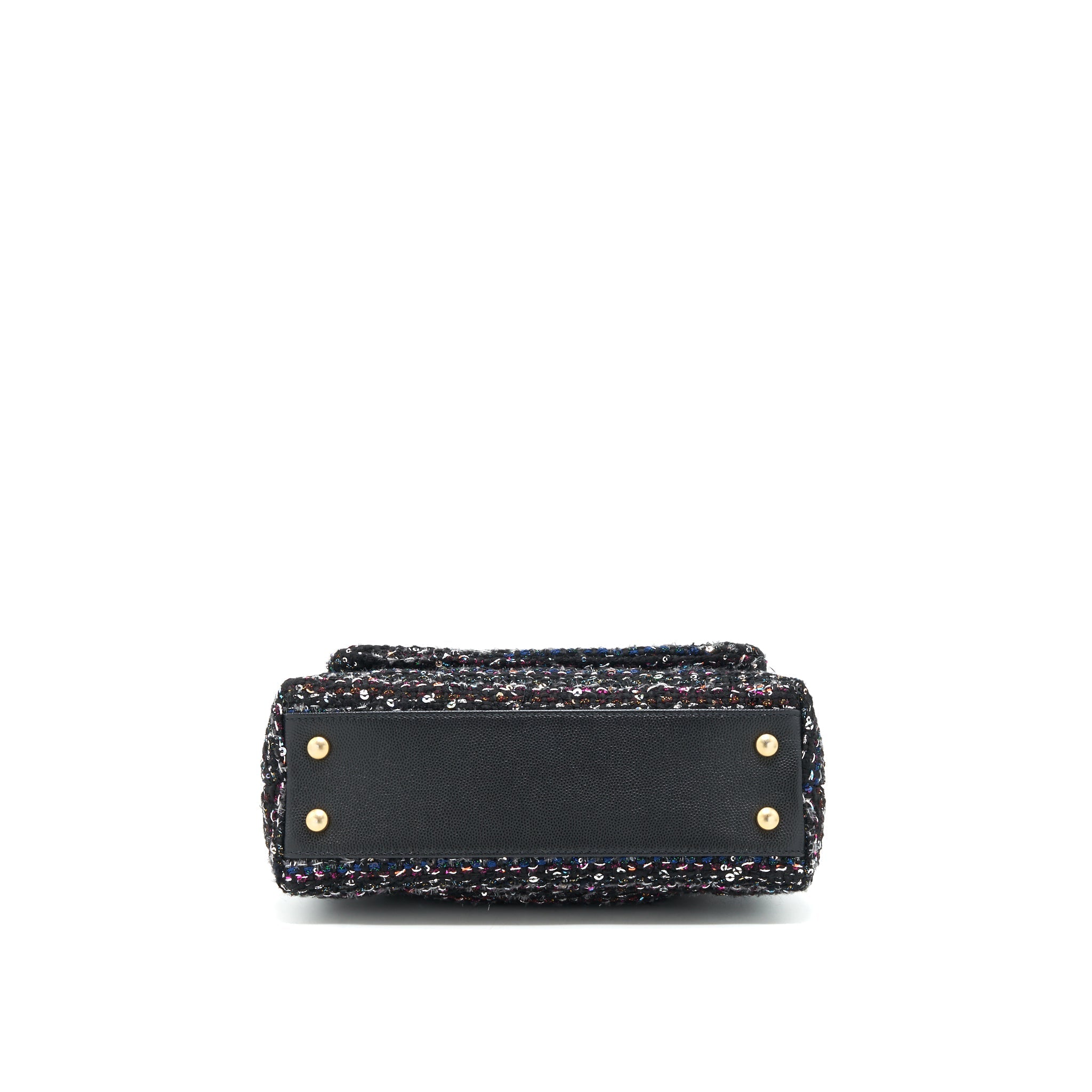 Chanel small tweed coco handle 24cm black