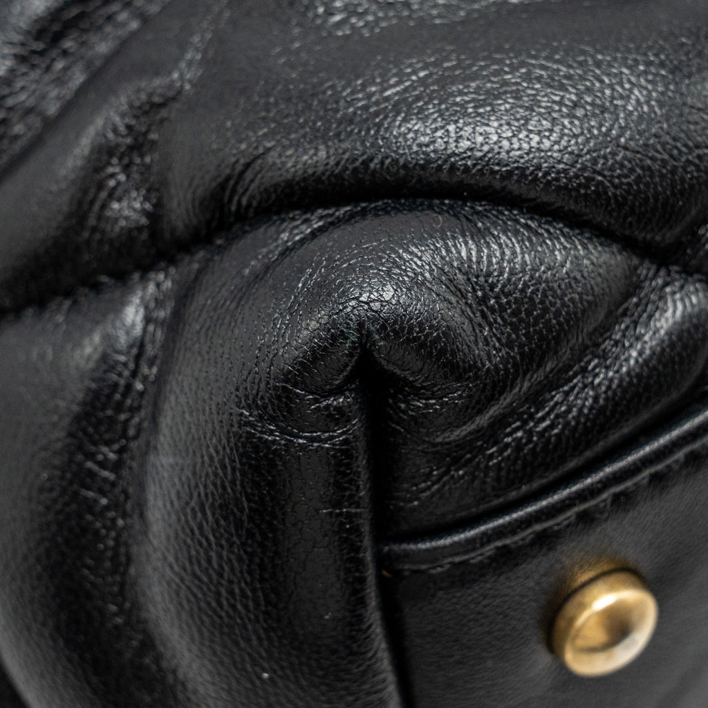 Chanel New York Bowling Bag Quilted Lambskin Black
