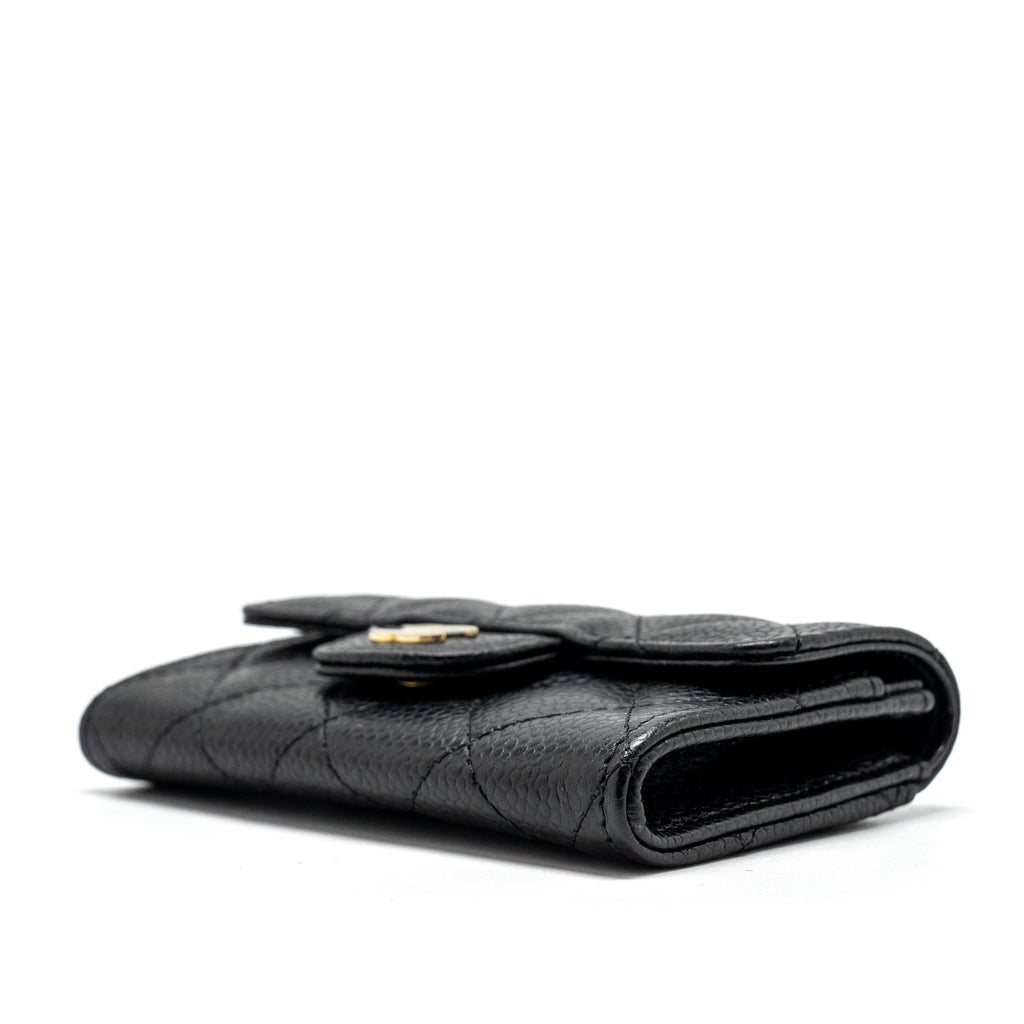 Chanel Classic Flap Card Holder Caviar Black  (microchip)