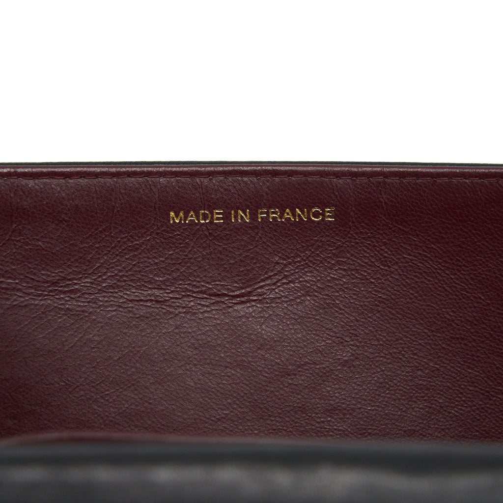Chanel Vintage Quilted Flap Chain Wallet Black