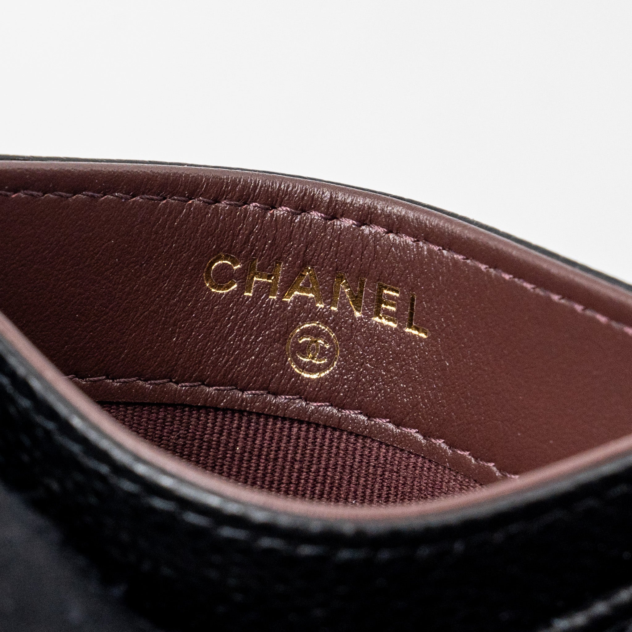 Chanel Classic Card Holder Caviar Black  (microchip)