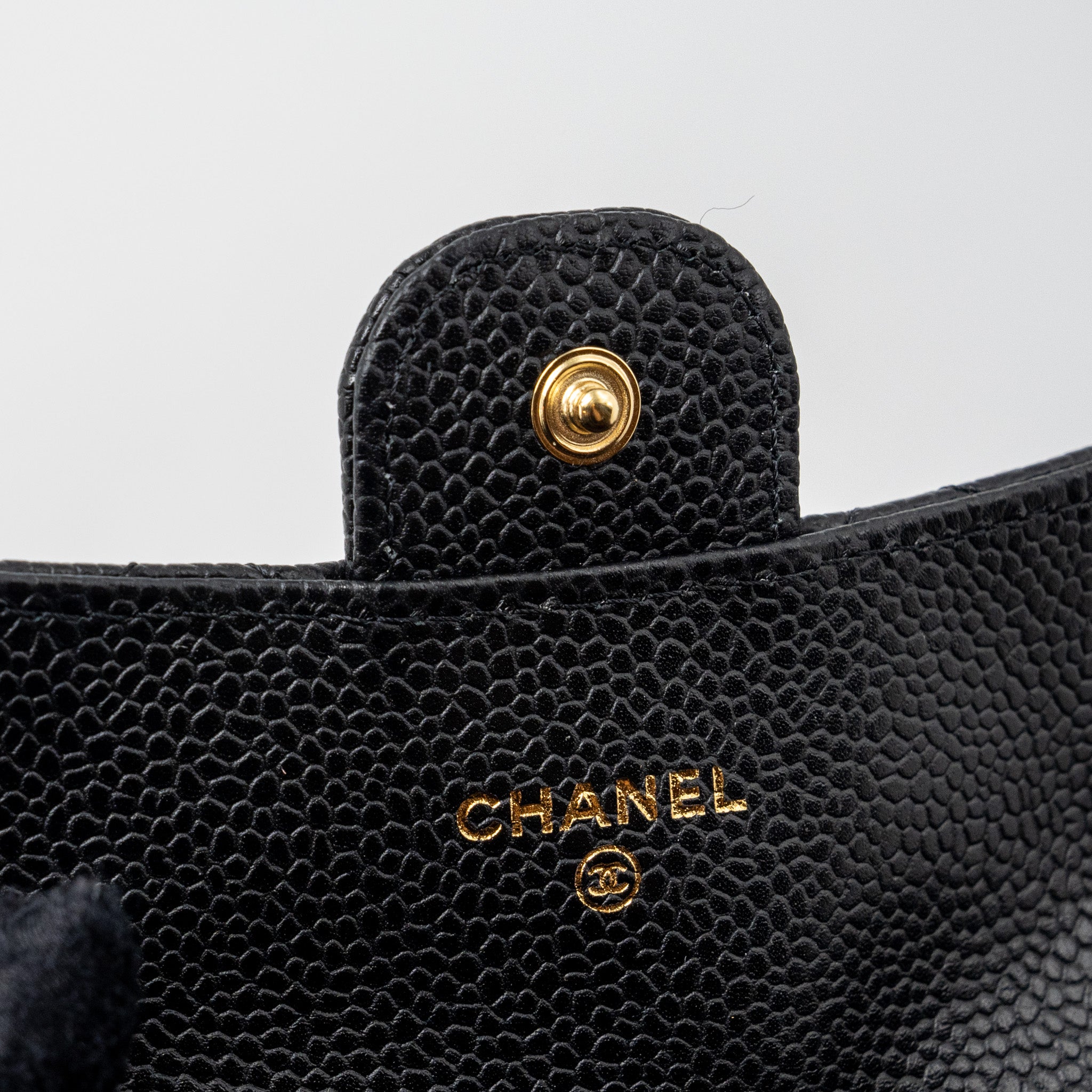 Chanel Classic Flap Card Holder Caviar Black  (microchip)