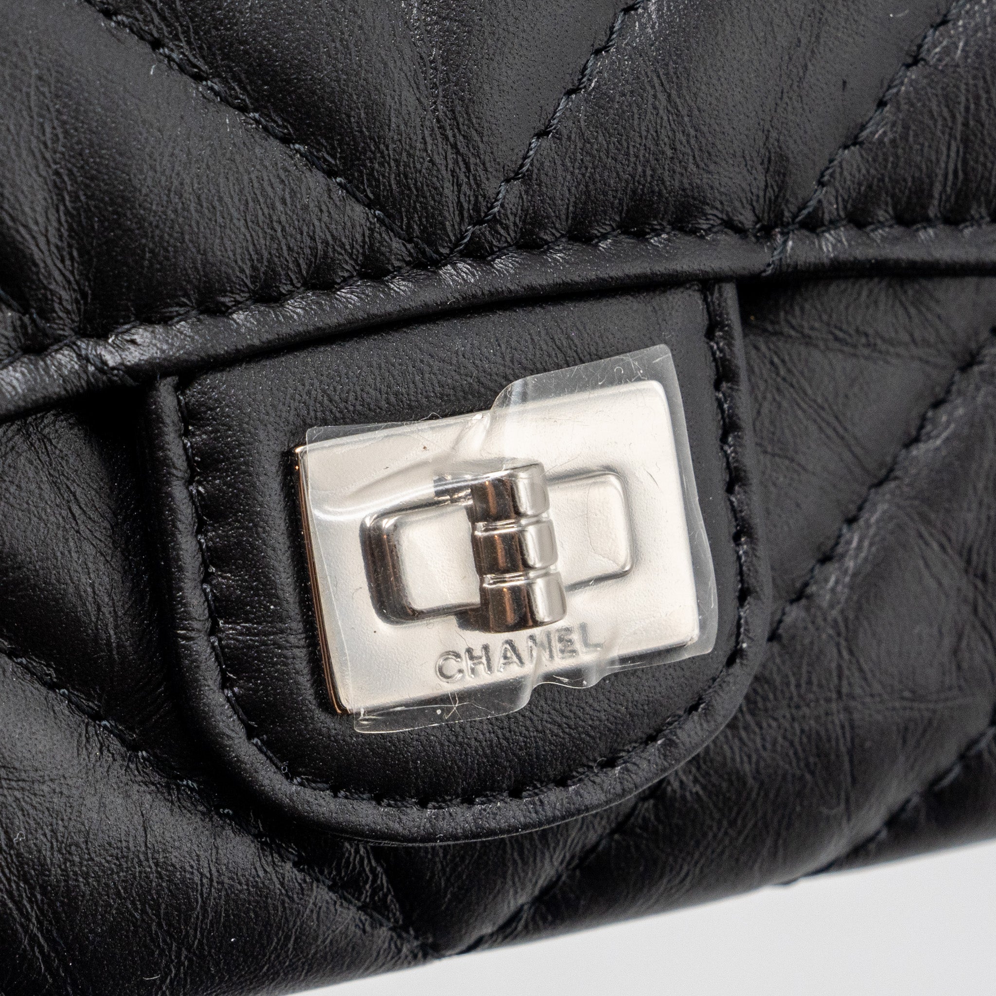 Chanel 2.55 Reissue Flap Card Holder Aged Calfskin Black  (microchip)