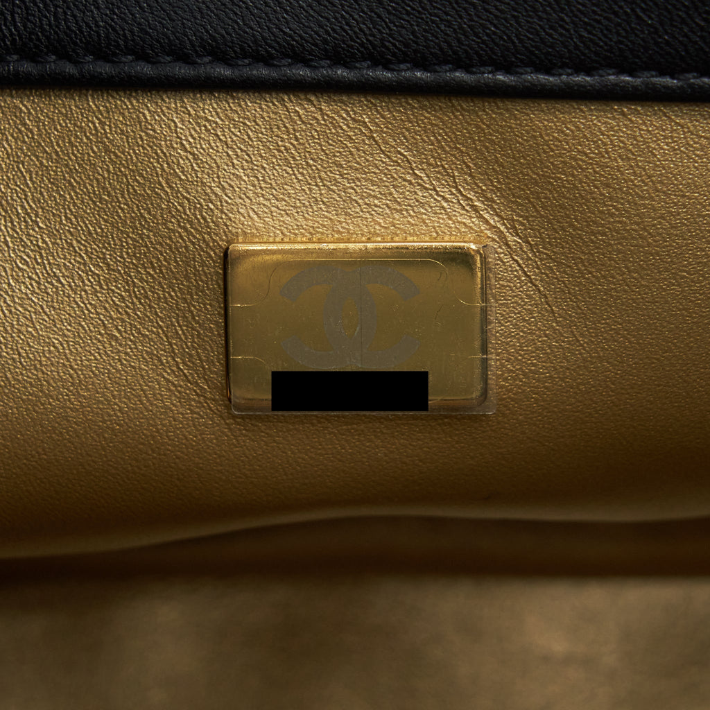 Chanel Mini Square Pearl Crush Lambskin Black