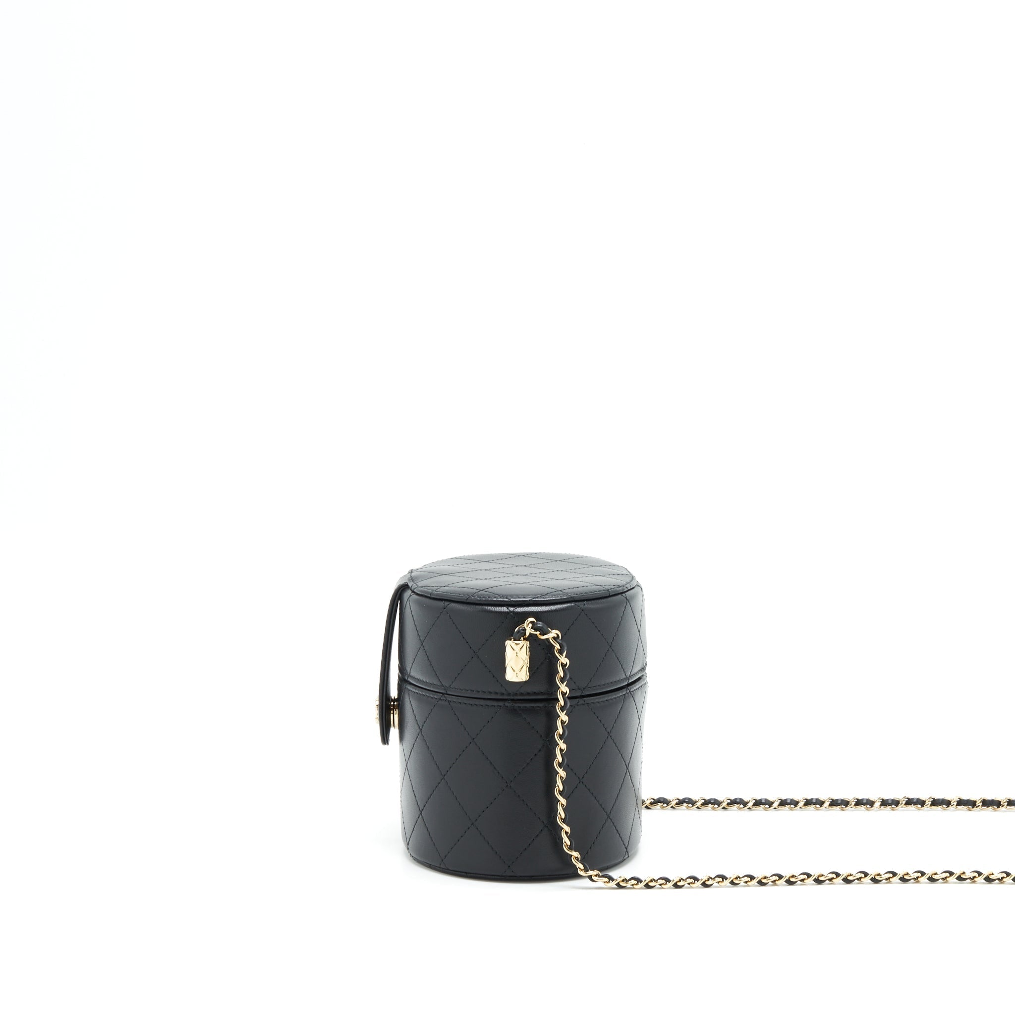 Chanel small vanity with chain lambskin black L