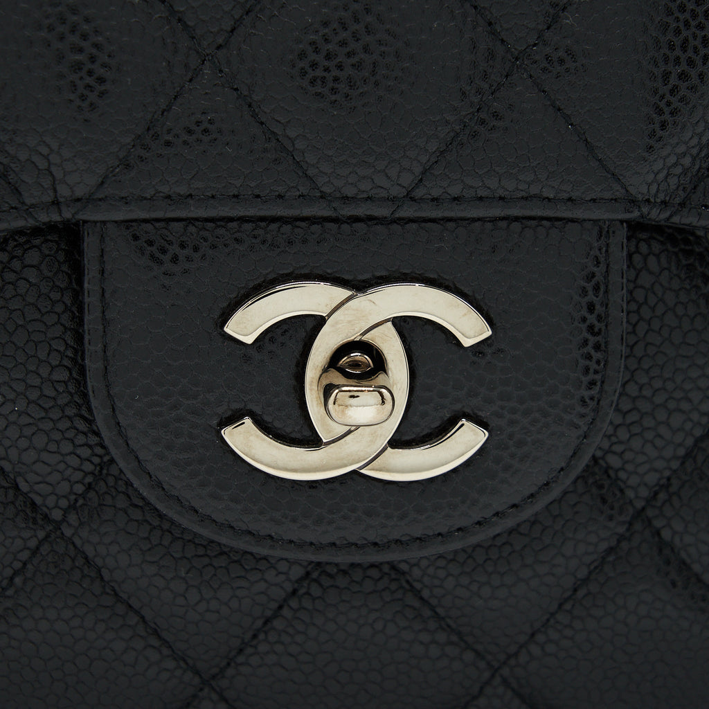 Chanel Jumbo Single Flap Bag Caviar Black