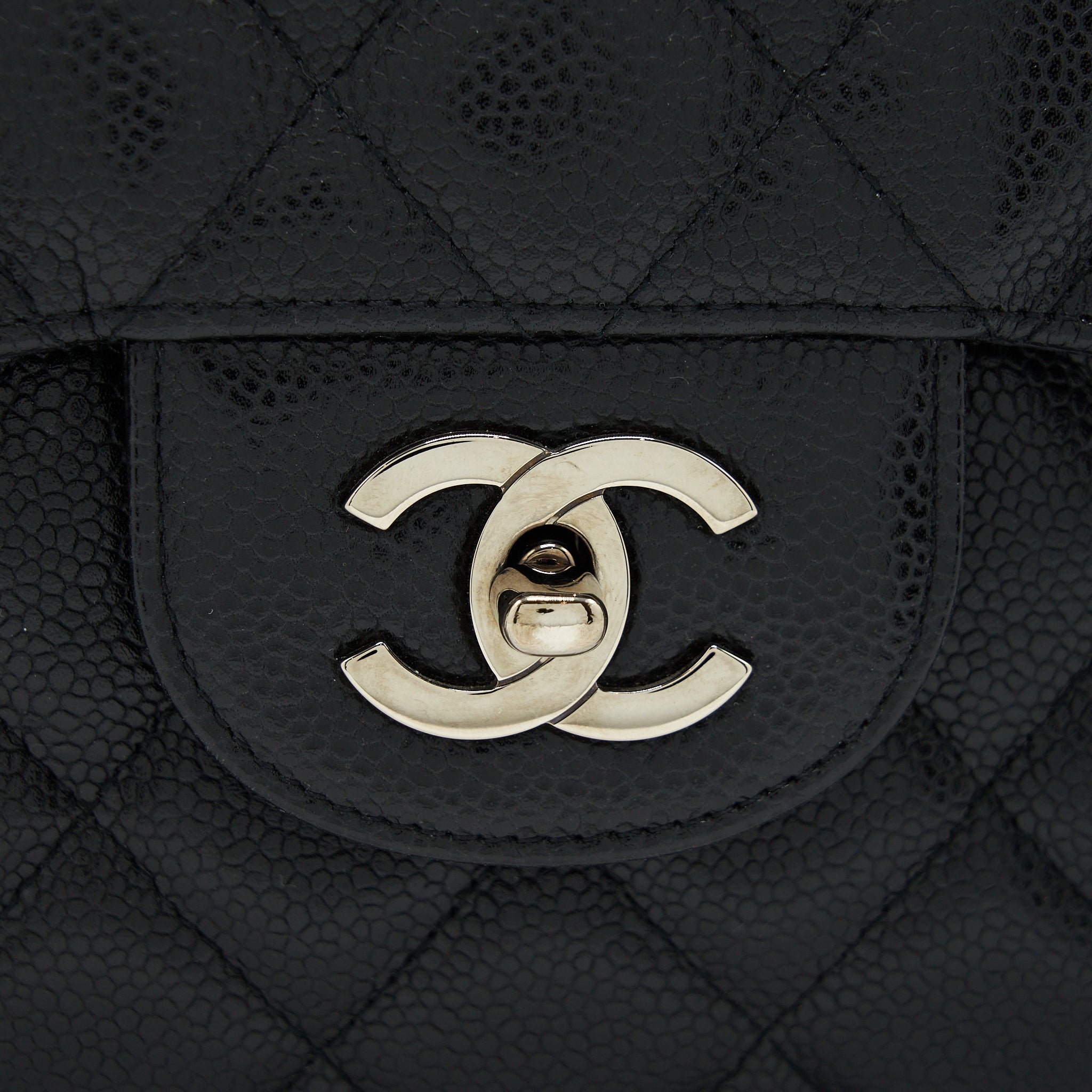Chanel Jumbo Single Flap Bag Caviar Black