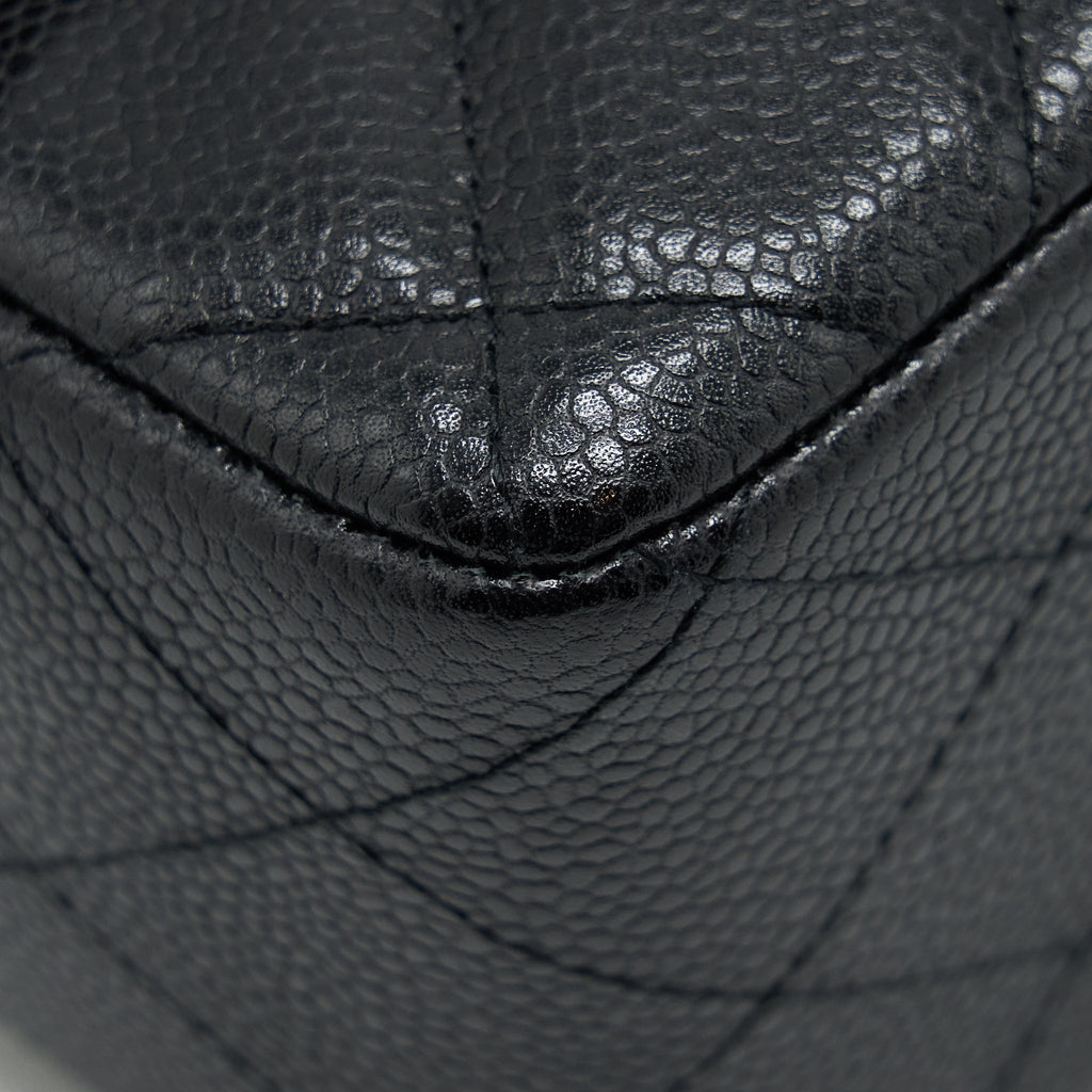 Chanel Jumbo Single Flap Bag Caviar Black