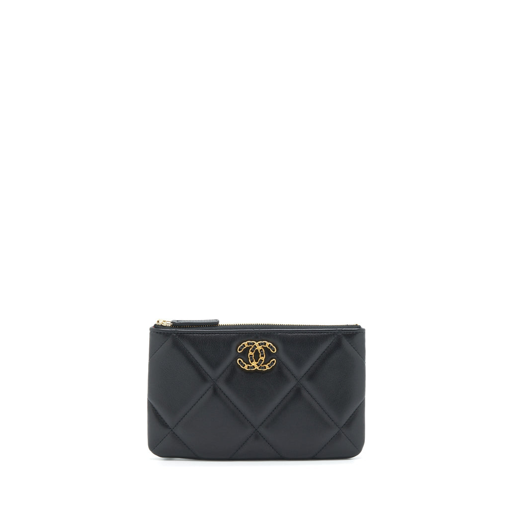 Chanel 19 Pouch Lambskin Black