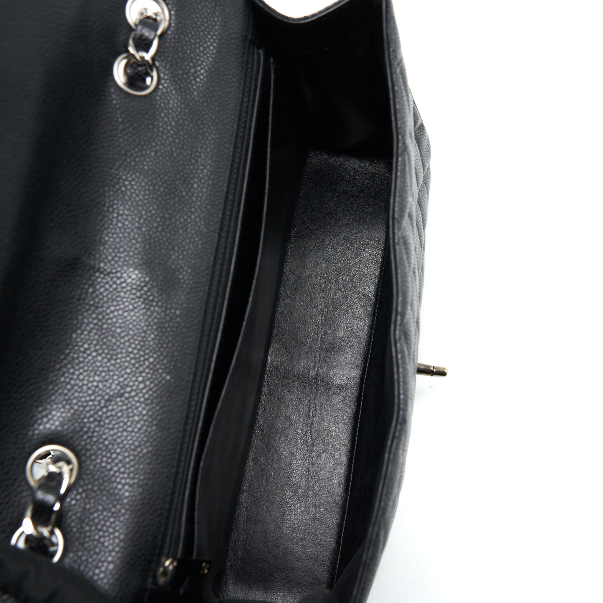 Chanel Jumbo Single Flap Bag Caviar Black