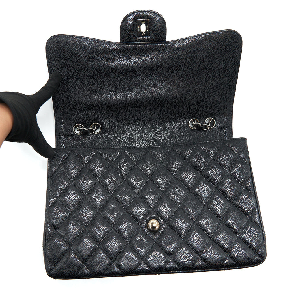 Chanel Jumbo Single Flap Bag Caviar Black