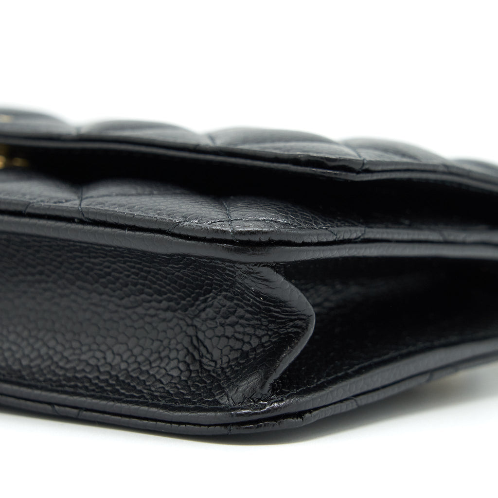 Chanel Class Wallet On Chain Caviar Black  (Microchip)