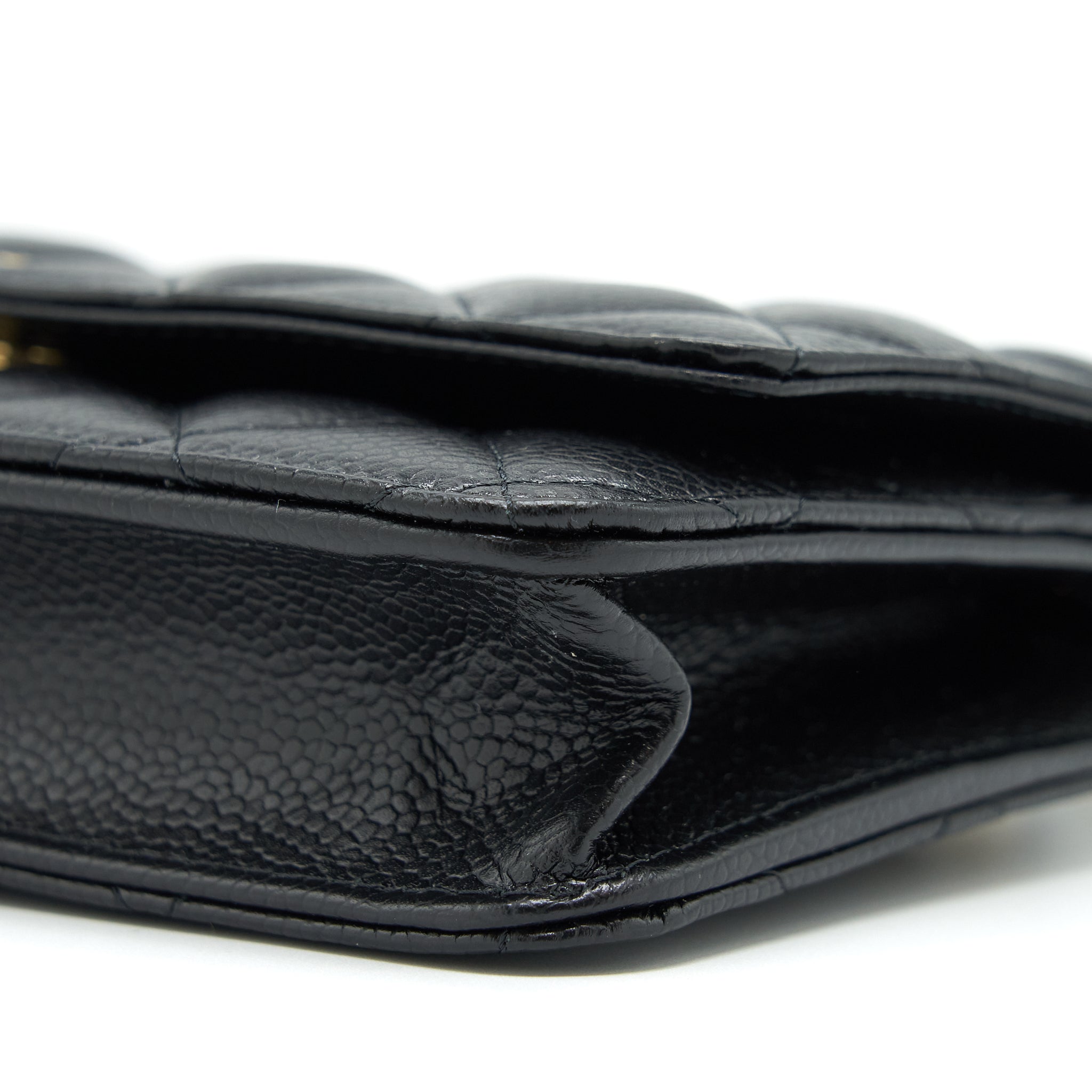 Chanel Class Wallet On Chain Caviar Black  (Microchip)