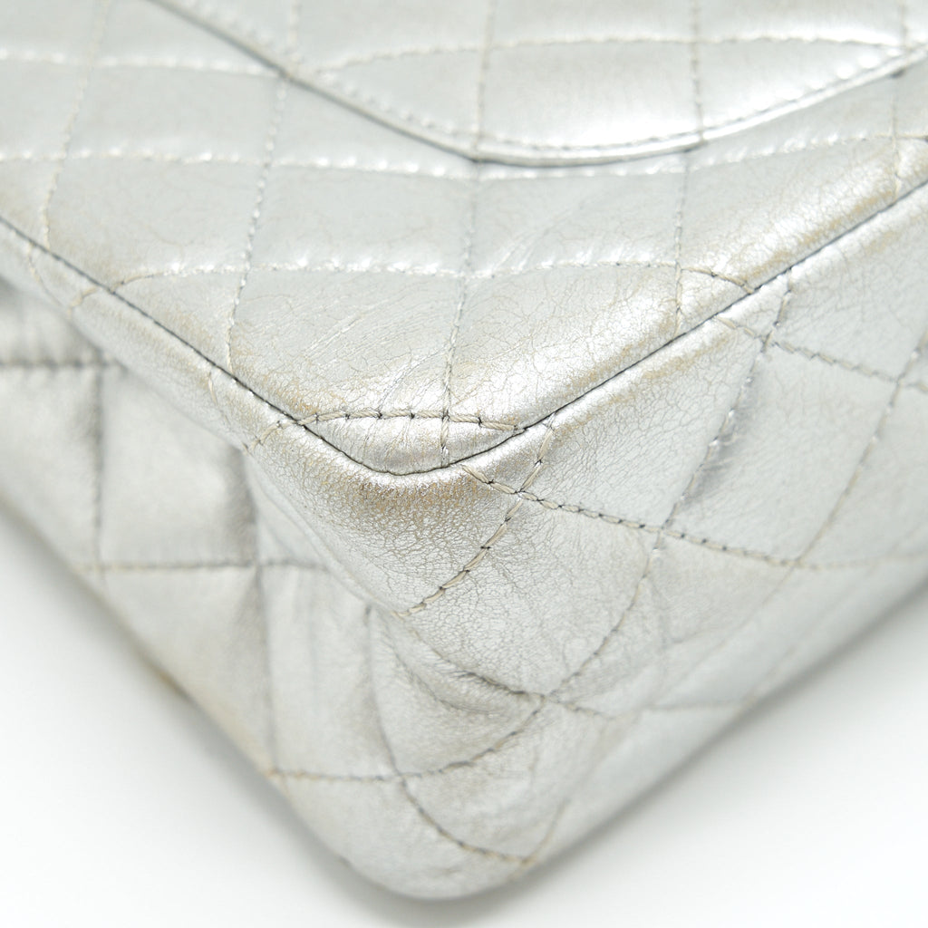 Chanel Reissue 2.55 226 Double Flap Bag Lambskin Silver
