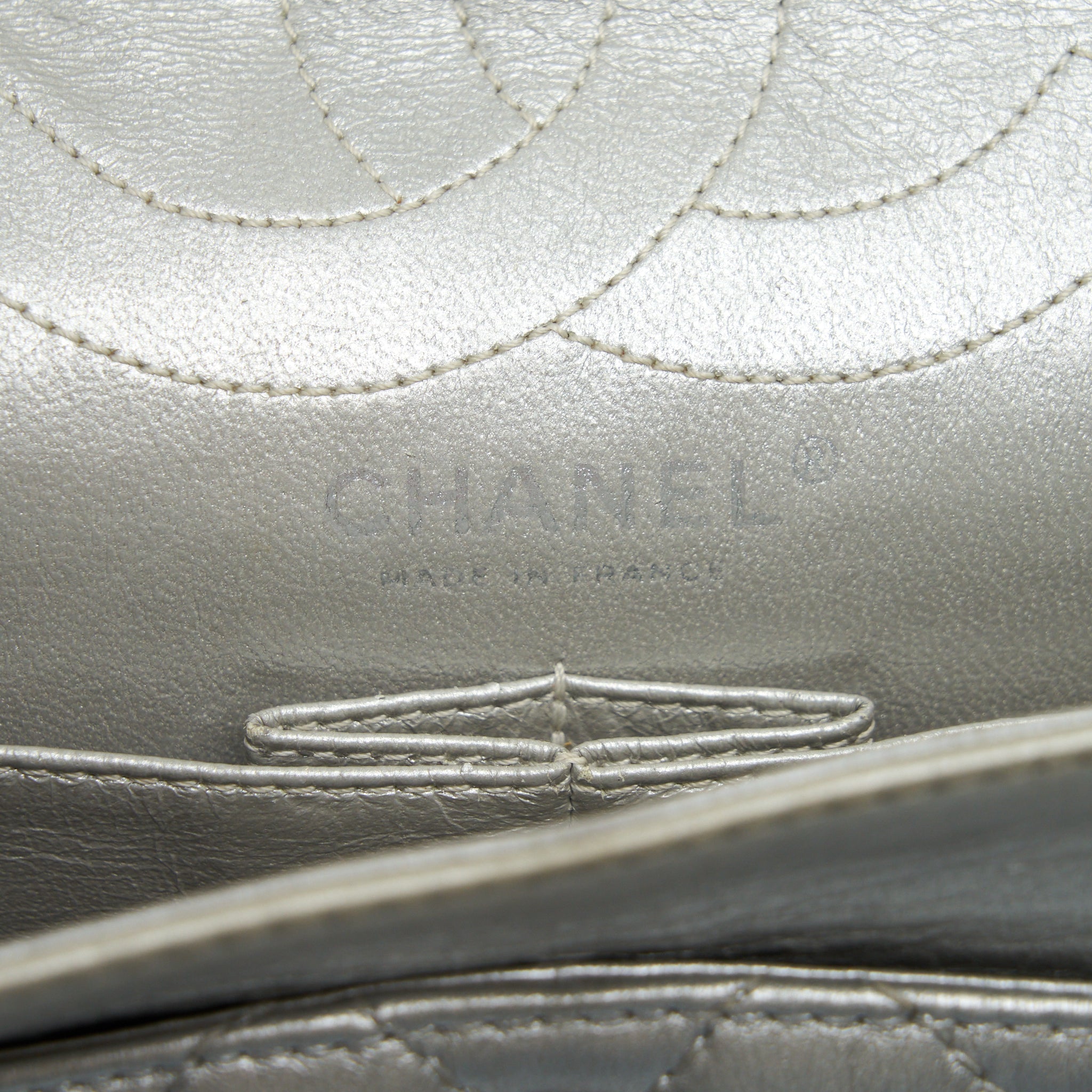 Chanel Reissue 2.55 226 Double Flap Bag Lambskin Silver
