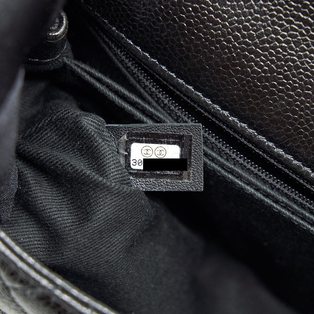 Chanel Small Coco Handle Caviar So Black With Black Hardware