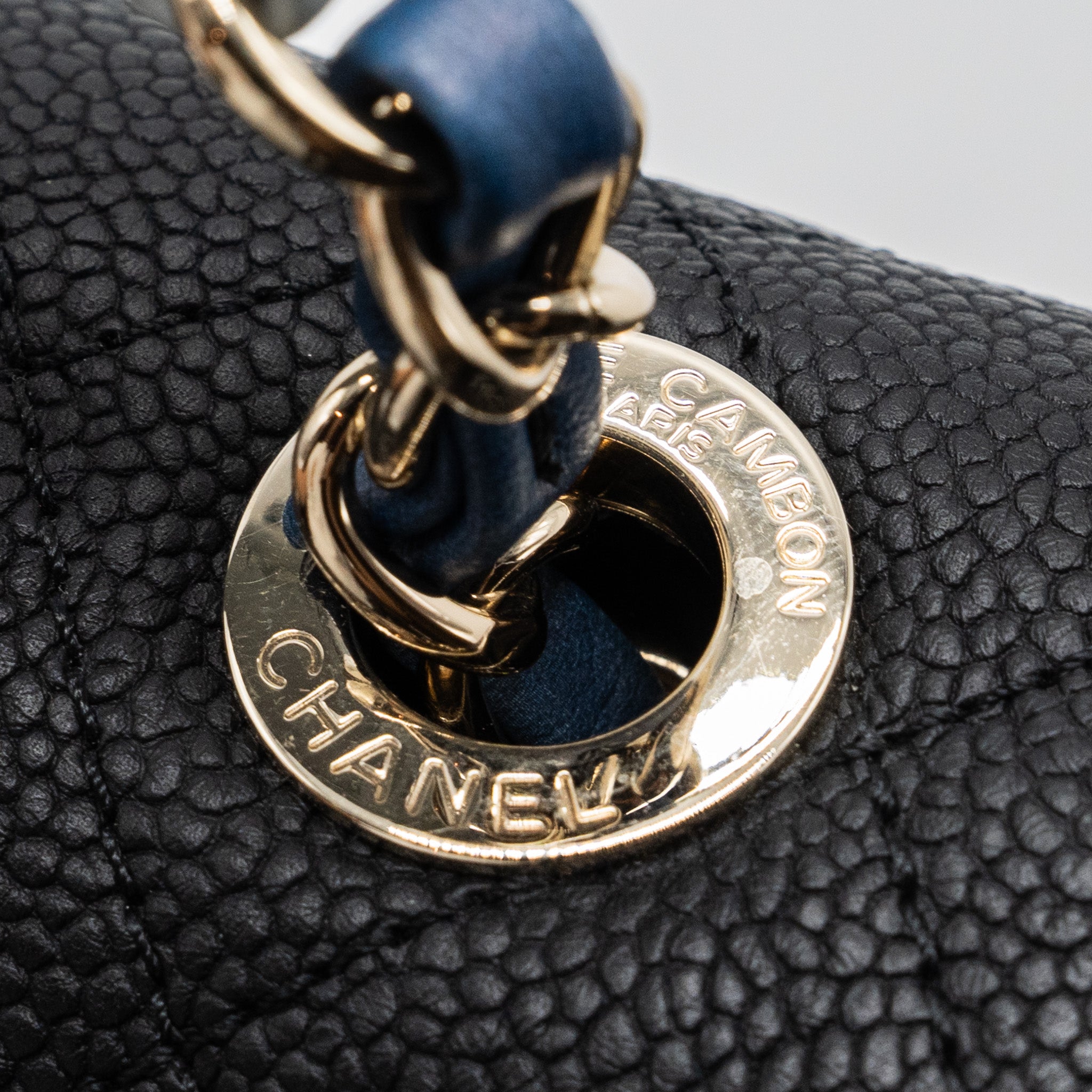Chanel Flap Bag with handle Caviar Black/Multicolour L