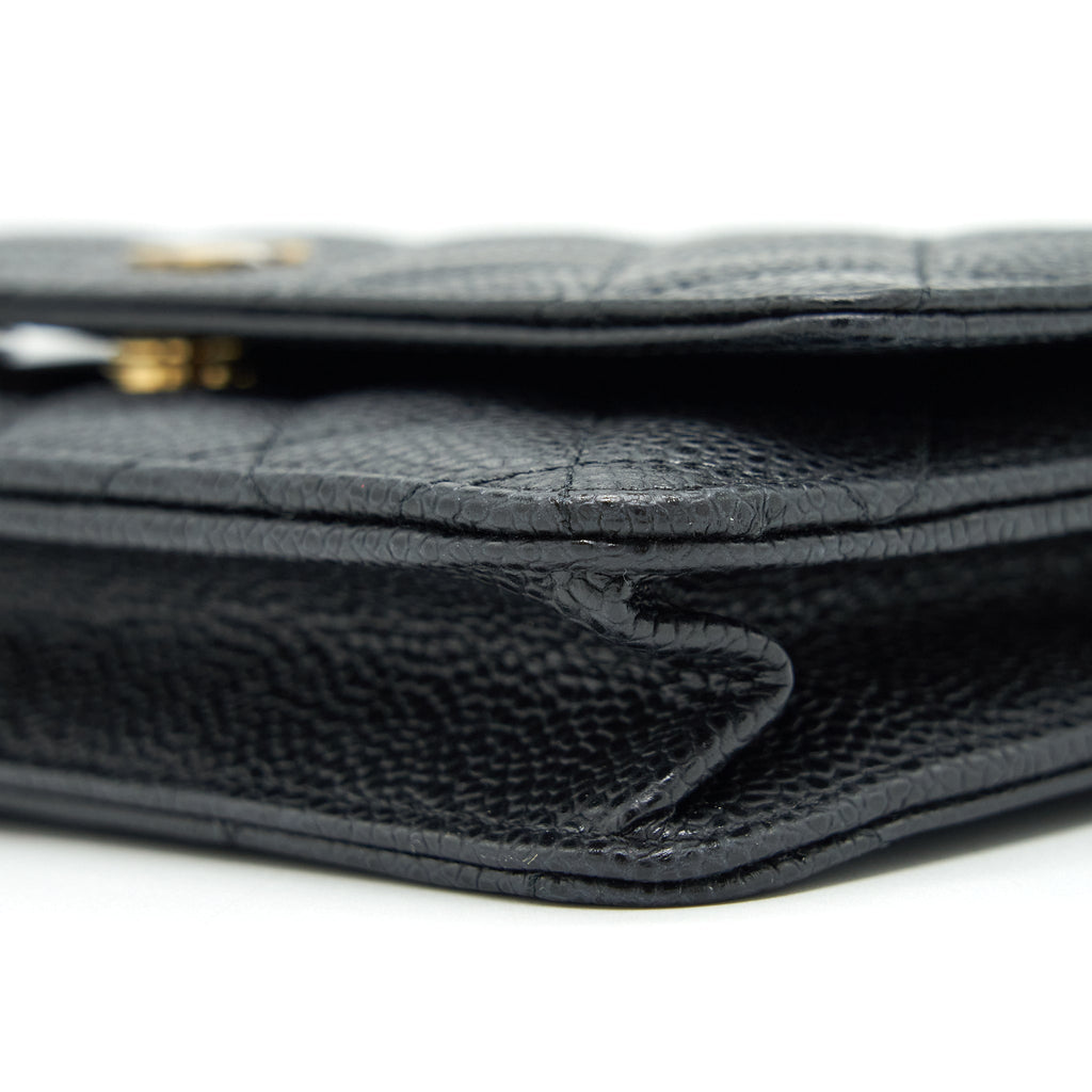 Chanel Classic Wallet On Chain Caviar Black