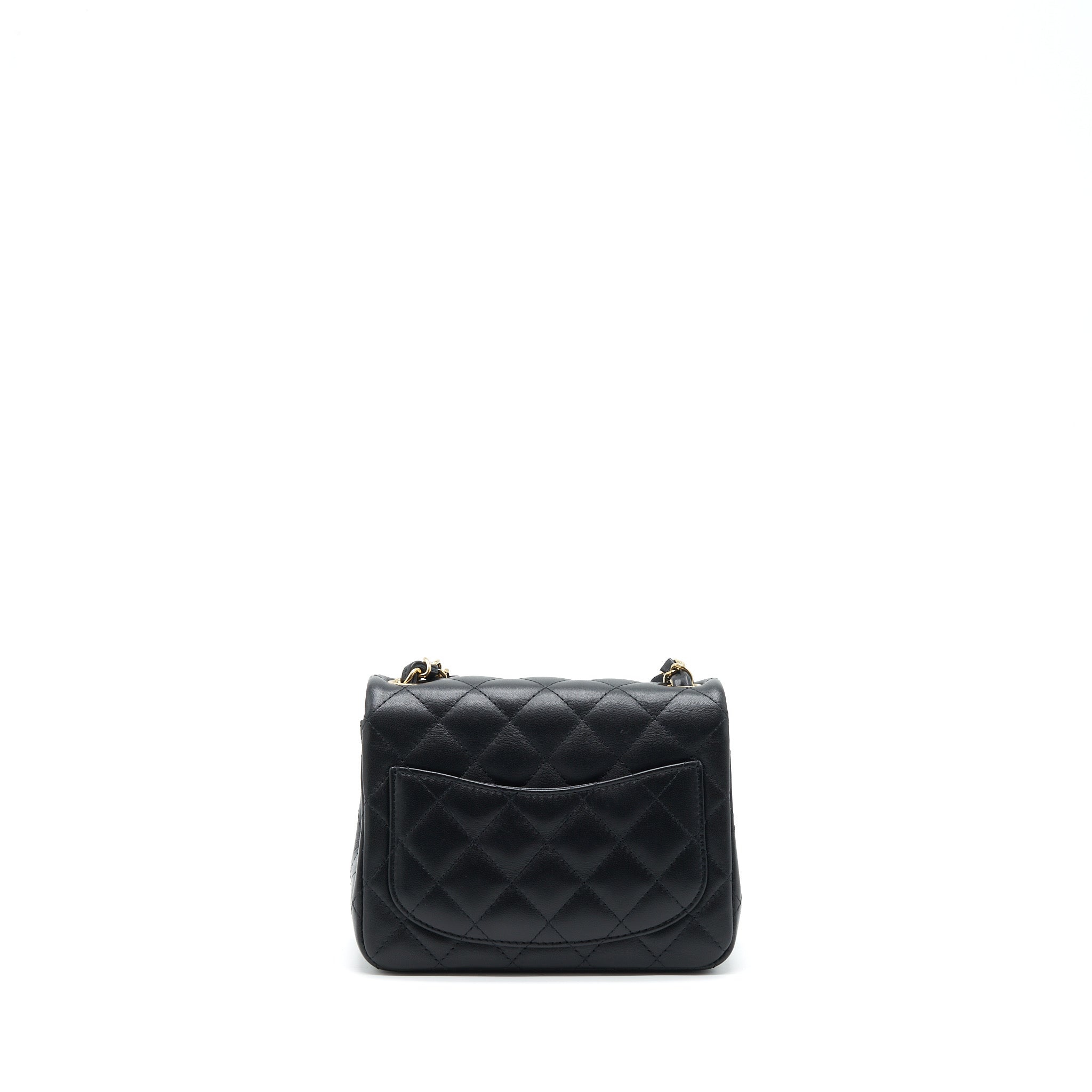 Chanel Mini Square Flap Bag Lambskin Black L