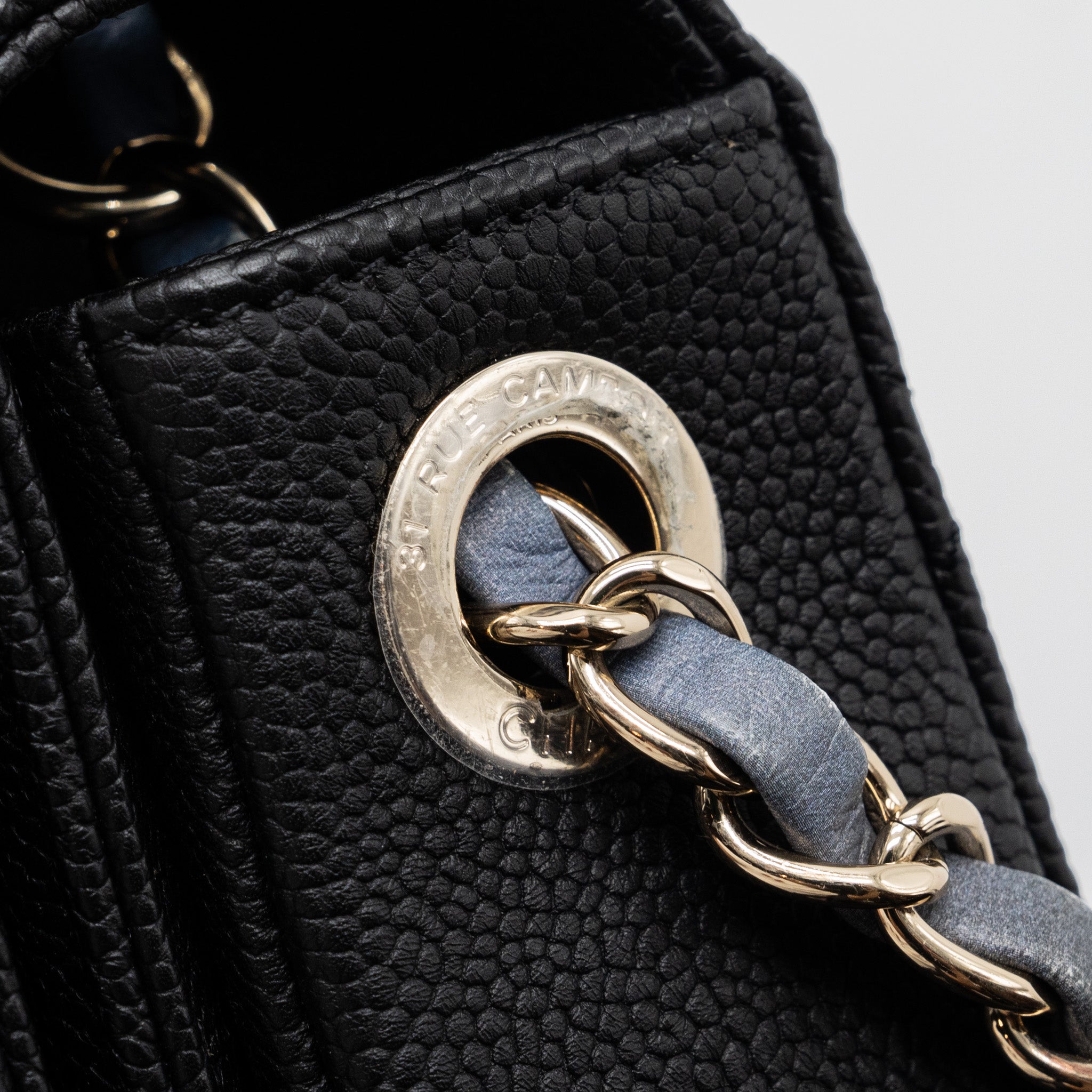 Chanel Flap Bag with handle Caviar Black/Multicolour L
