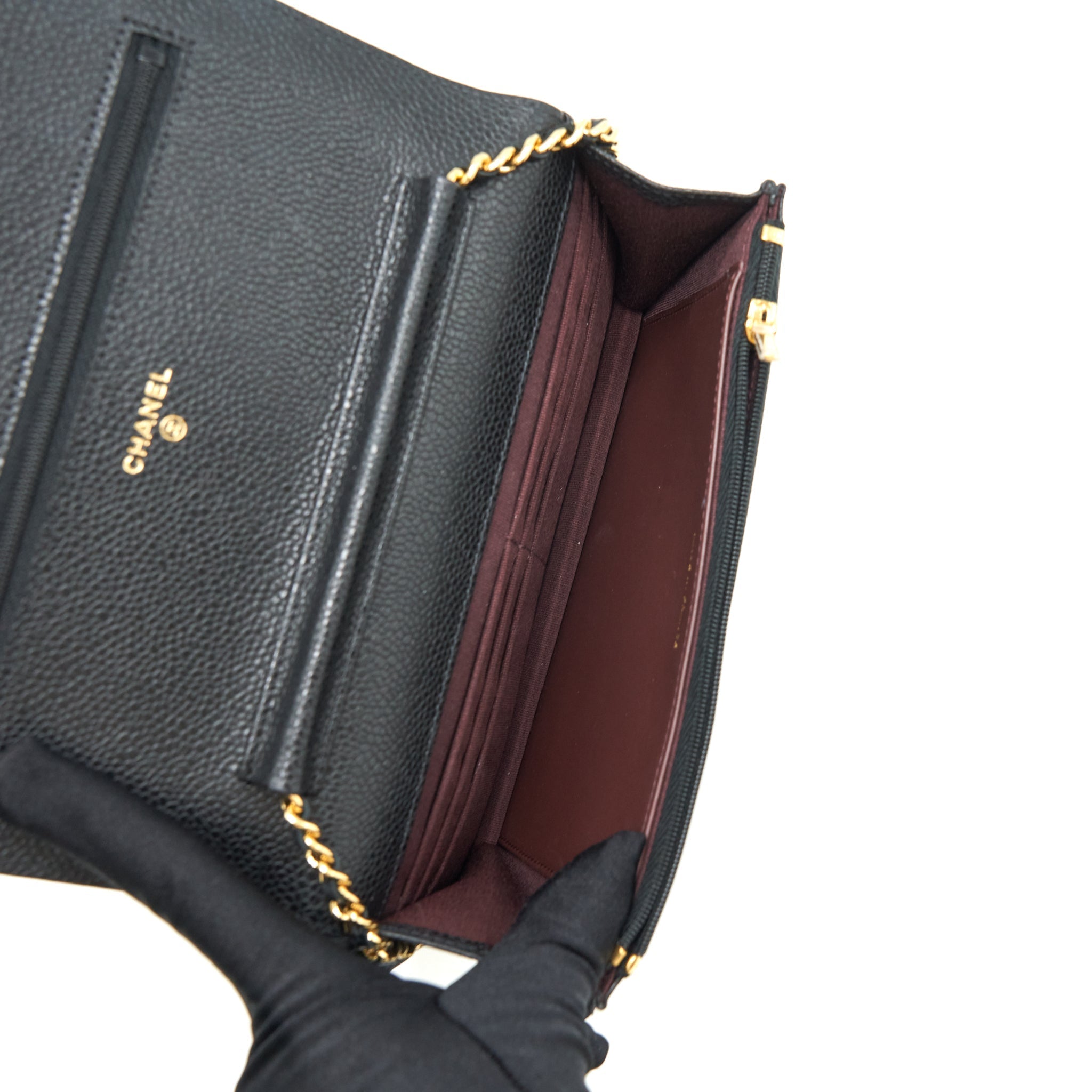 Chanel Classic Wallet On Chain Caviar Black