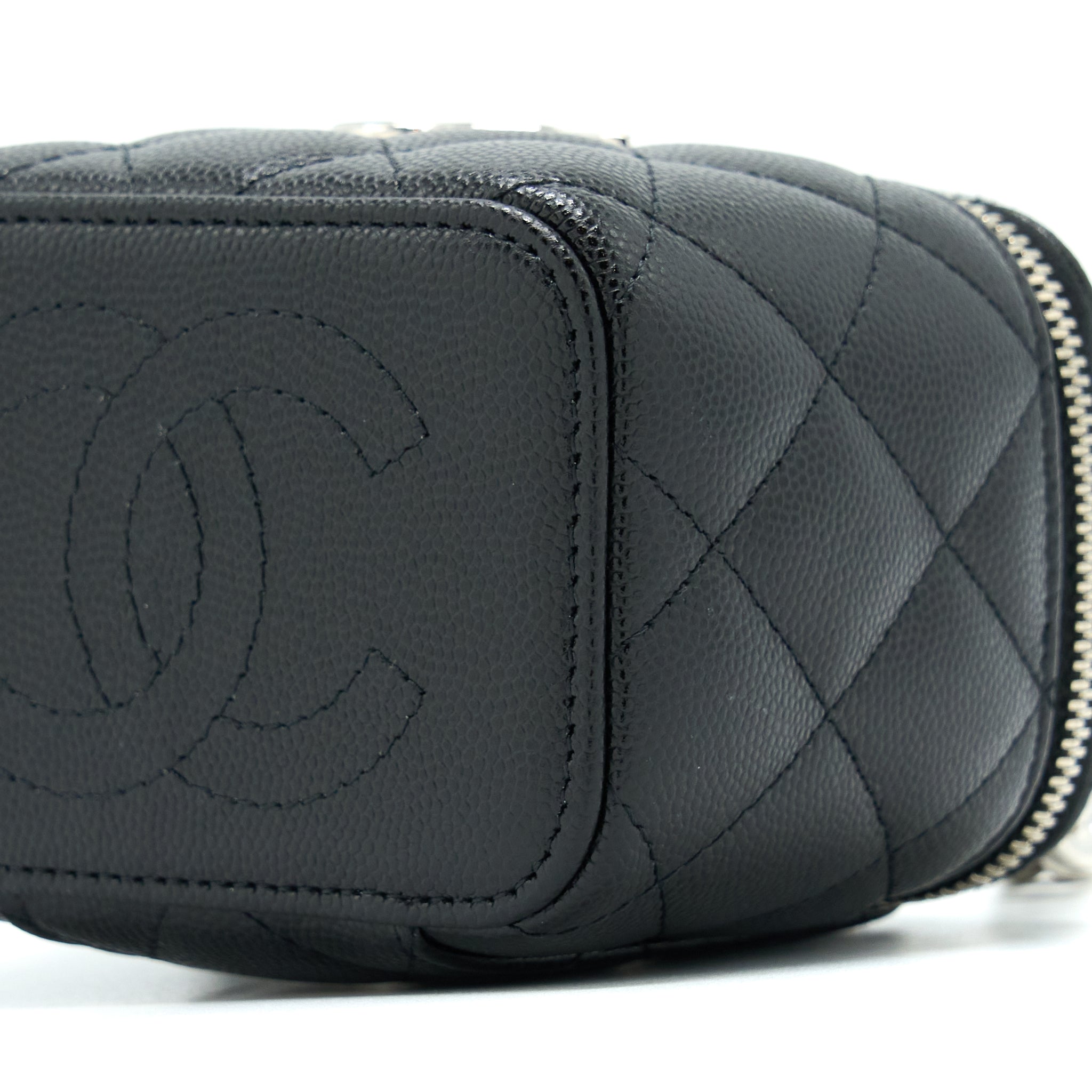 Chanel Mini Vanity With Giant Chain Caviar Black