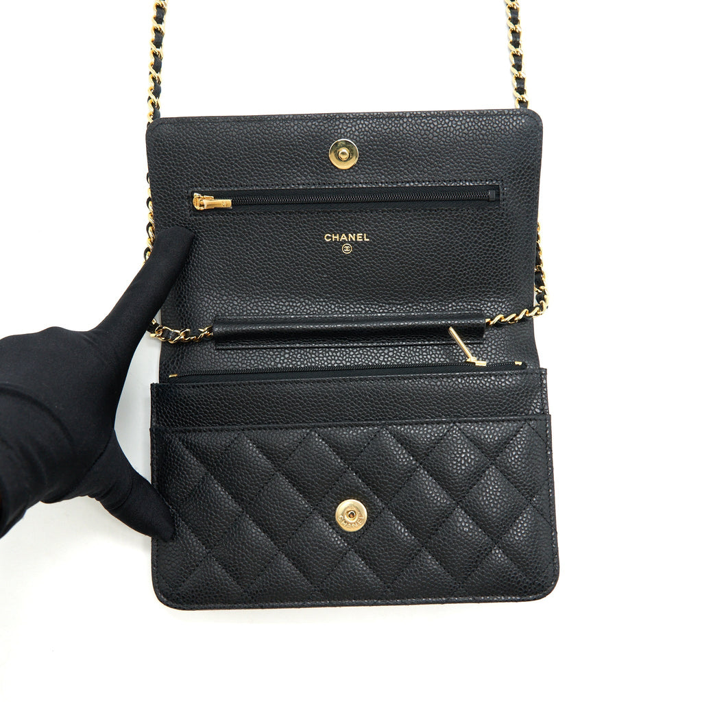 Chanel Classic Wallet On Chain Caviar Black