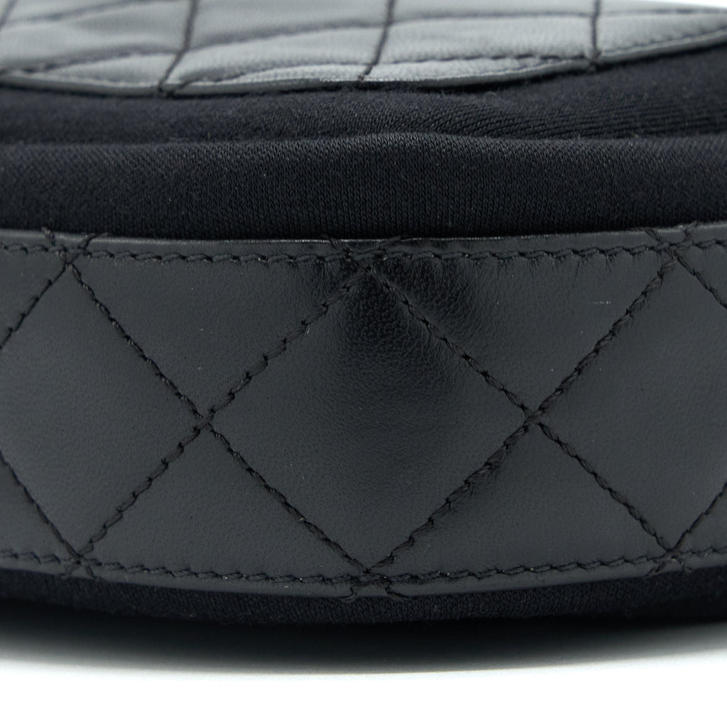 Chanel Camera Bag Leather/ Canvas Black