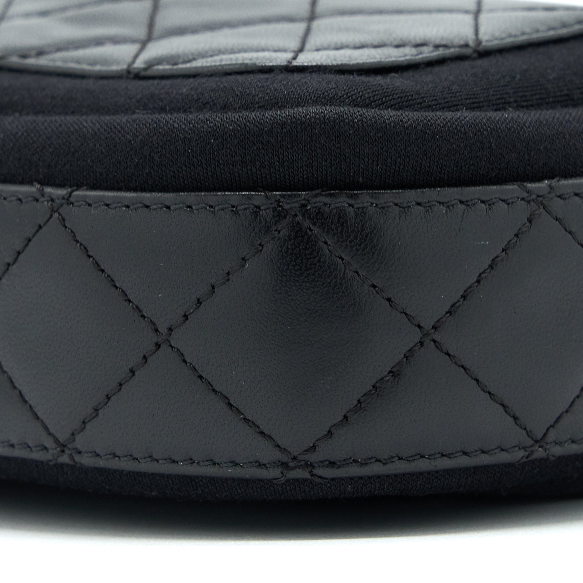Chanel Camera Bag Leather/ Canvas Black