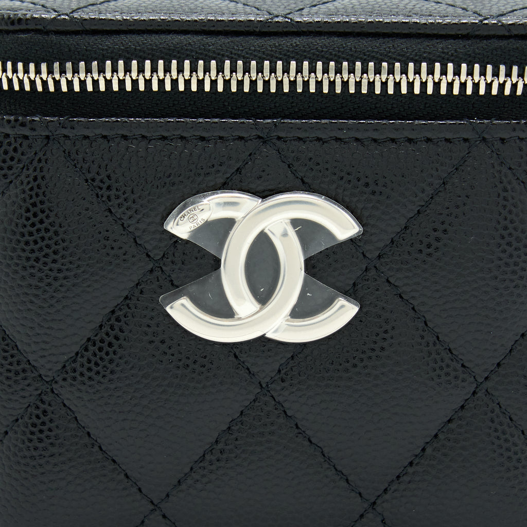 Chanel Mini Vanity With Giant Chain Caviar Black