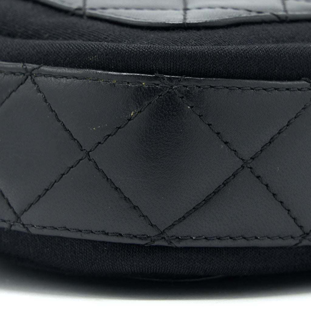 Chanel Camera Bag Leather/ Canvas Black