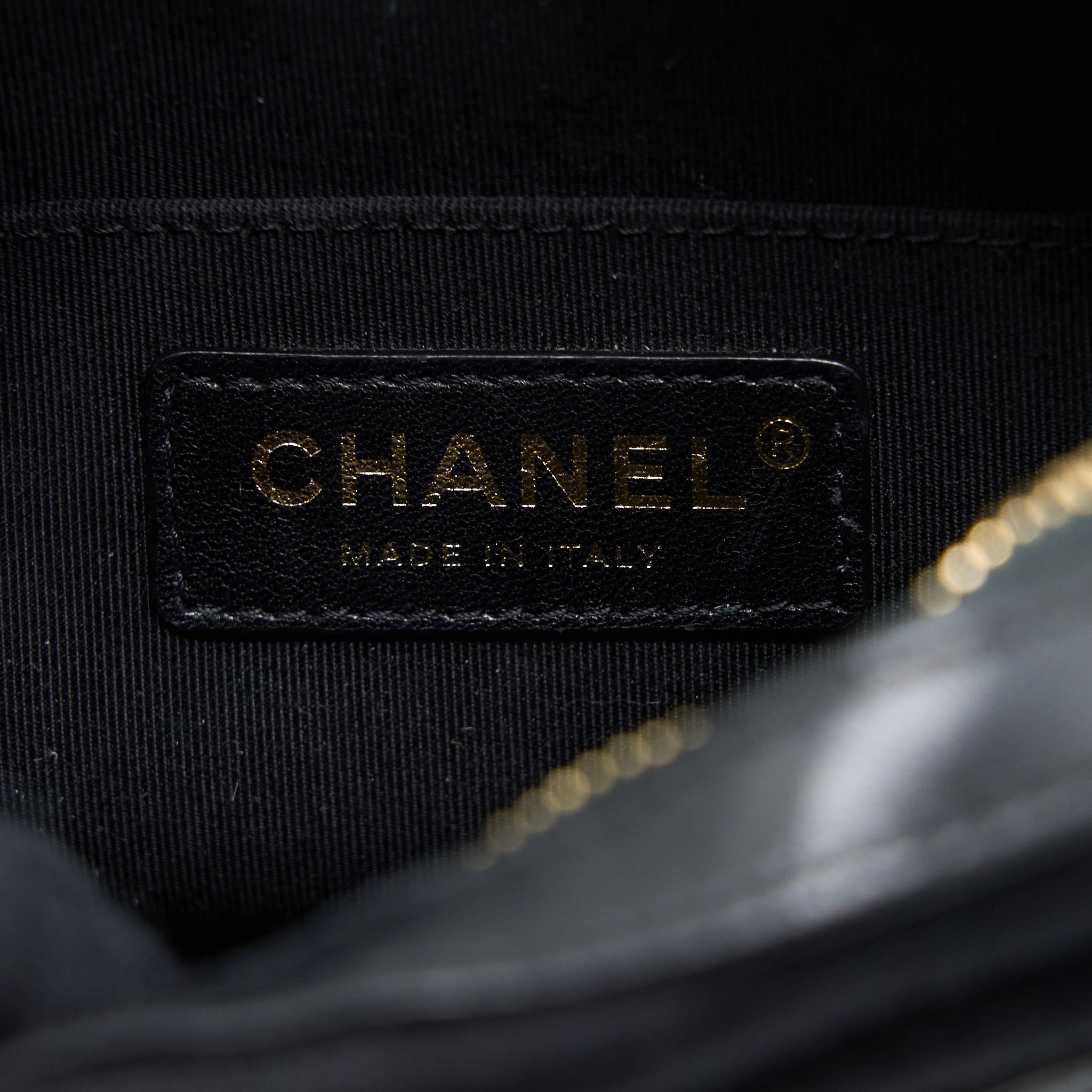 Chanel Camera Bag Leather/ Canvas Black
