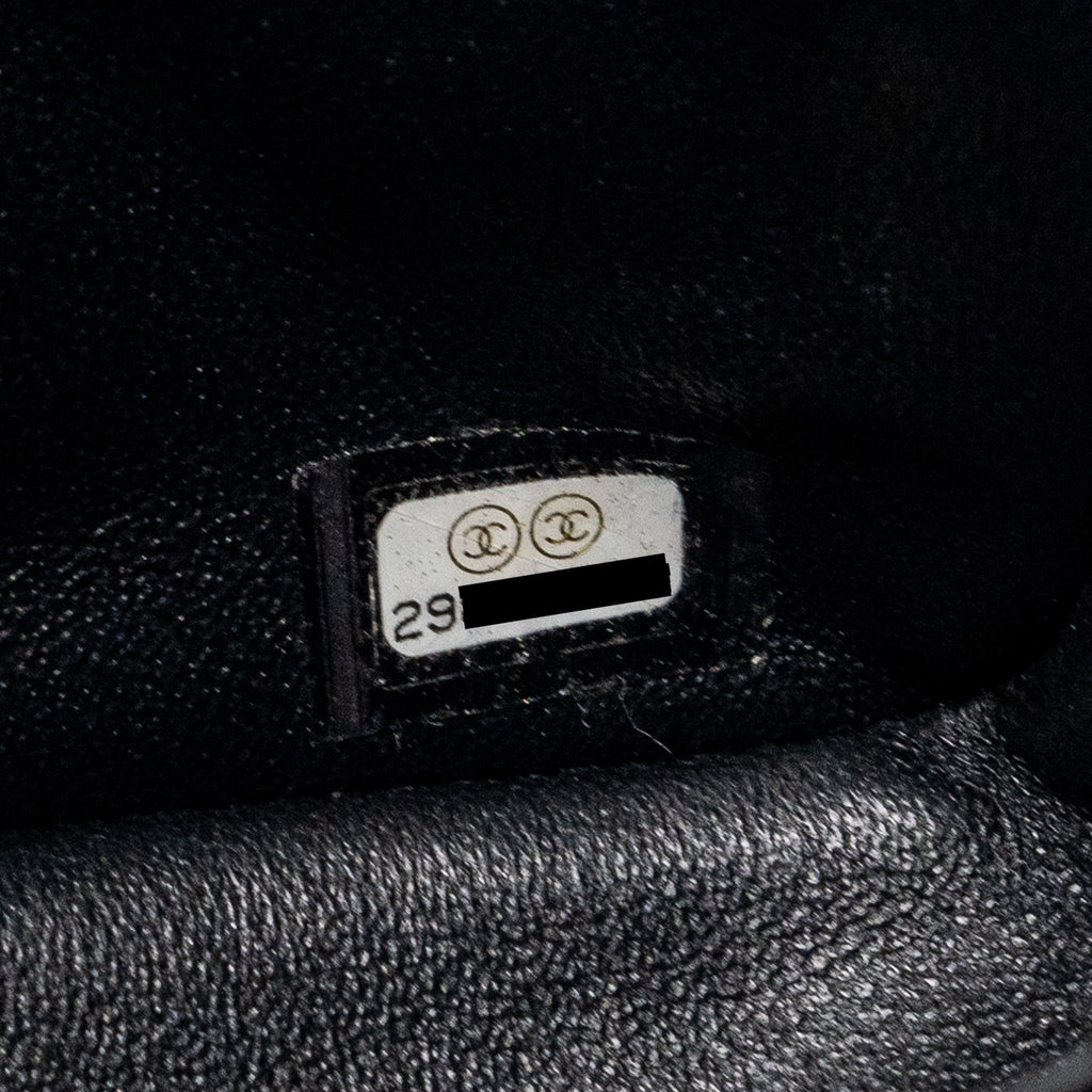 Chanel Classic Mini Square Flap Bag Lambskin Black L