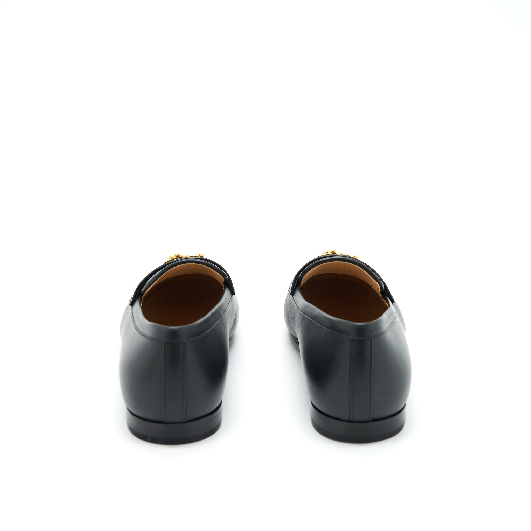 Chanel Size 37 Detailed CC Logo Loafer Black