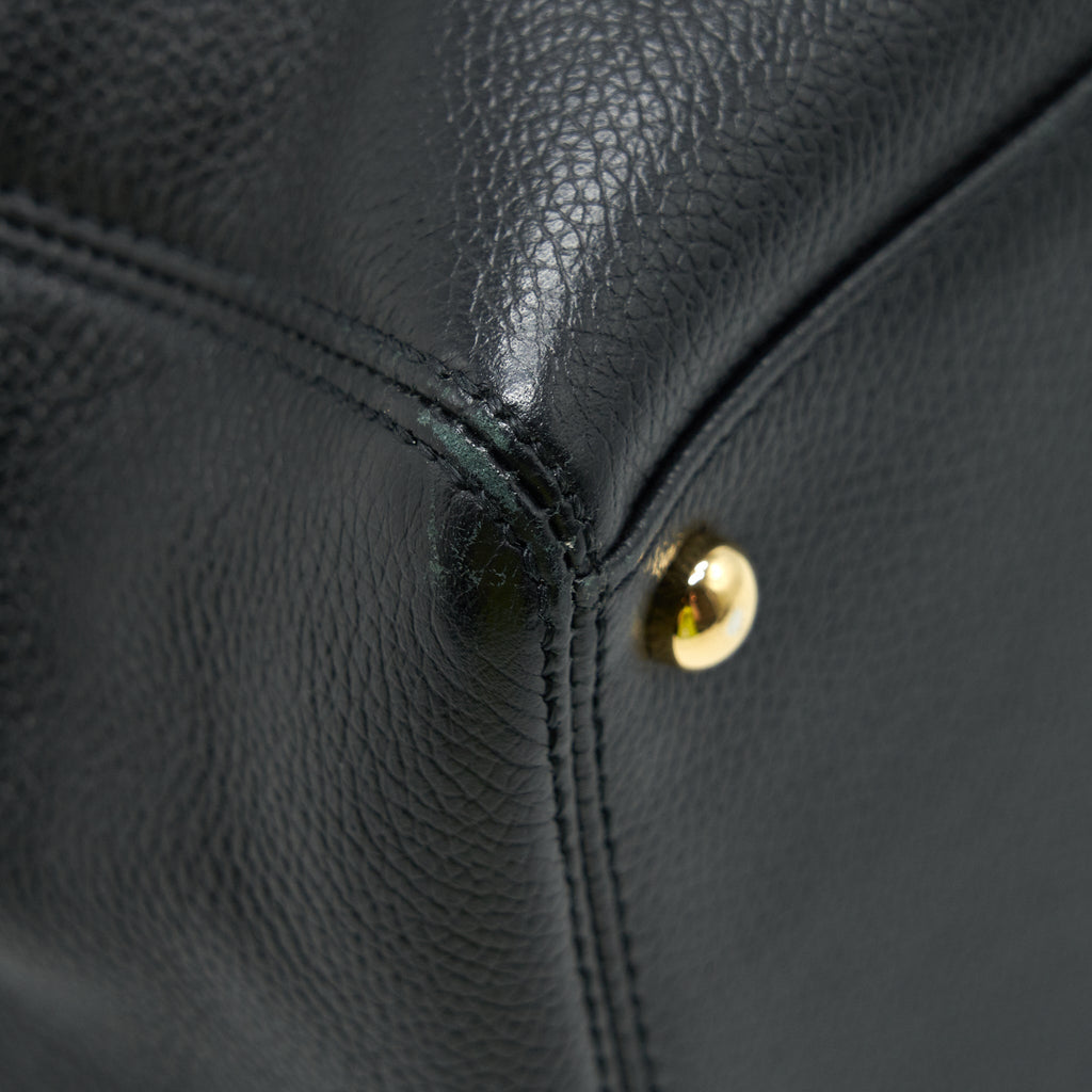 Chanel Cerf Tote bag Grained calfskin black
