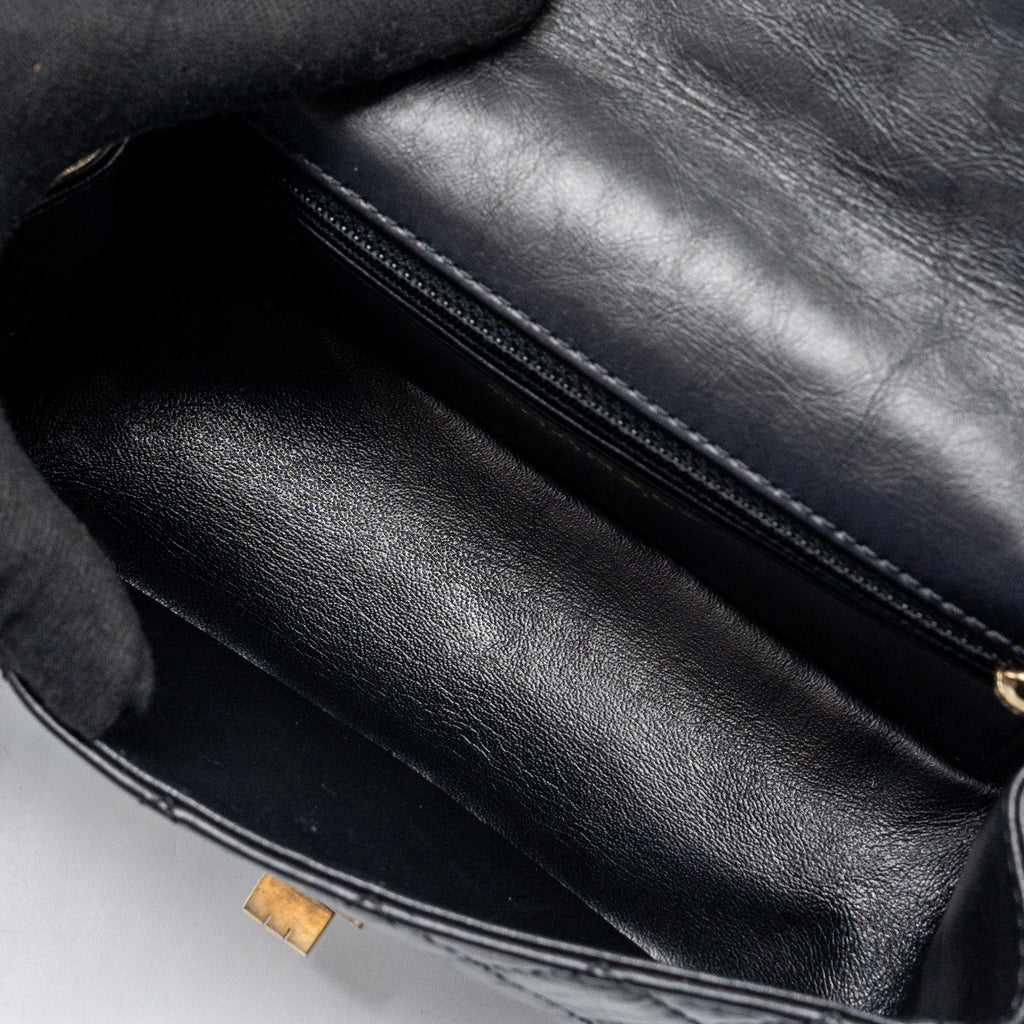 Chanel Mini 2.55 Reissue Flap Bag Aged Calfskin Black