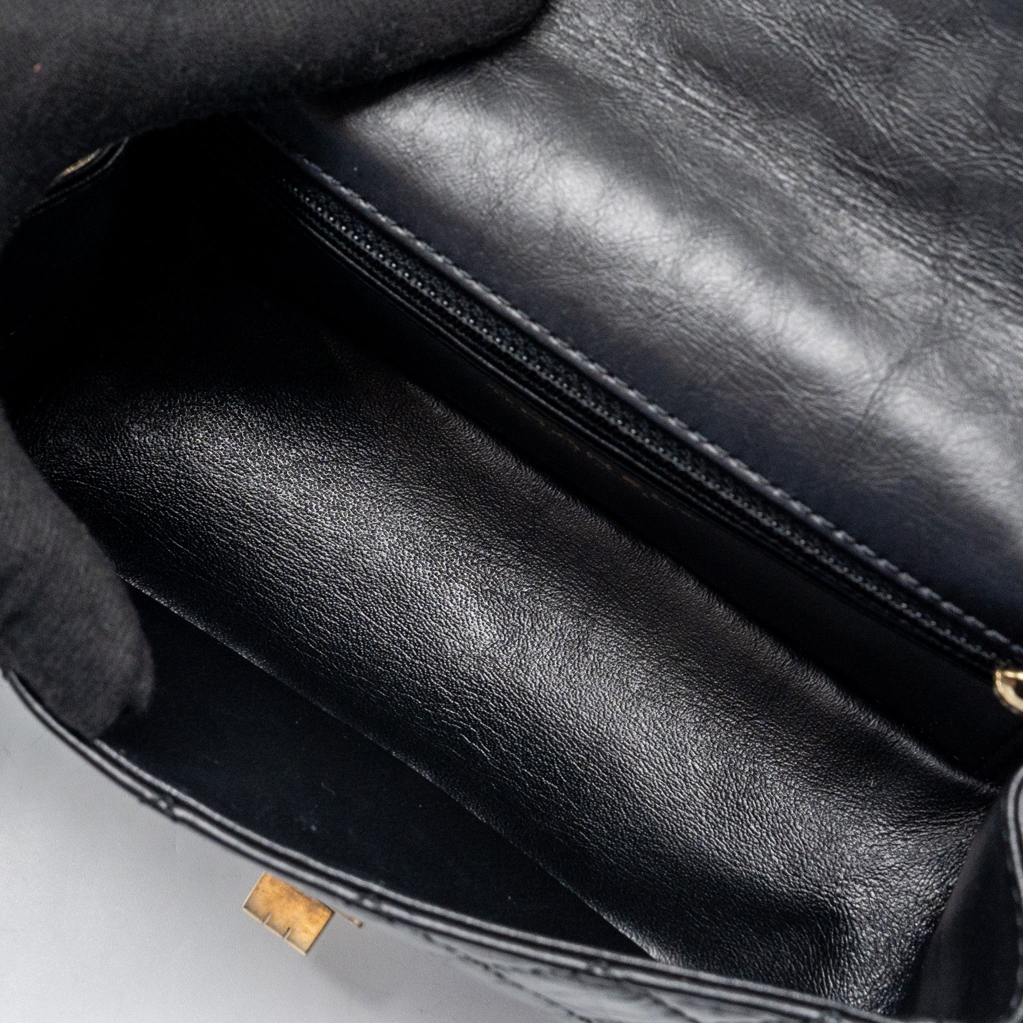 Chanel Mini 2.55 Reissue Flap Bag Aged Calfskin Black