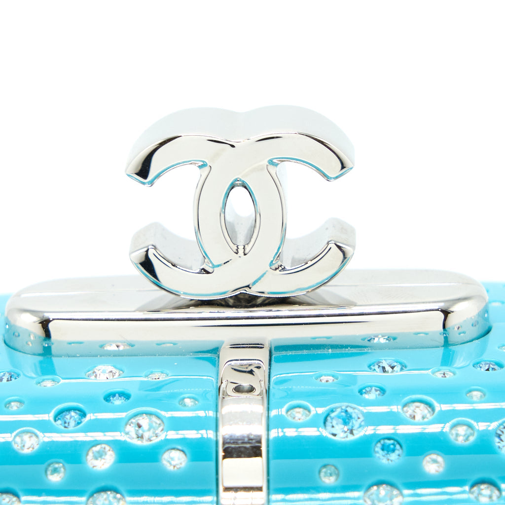 Chanel 19K Ski Gondola Evening Bag Light Blue