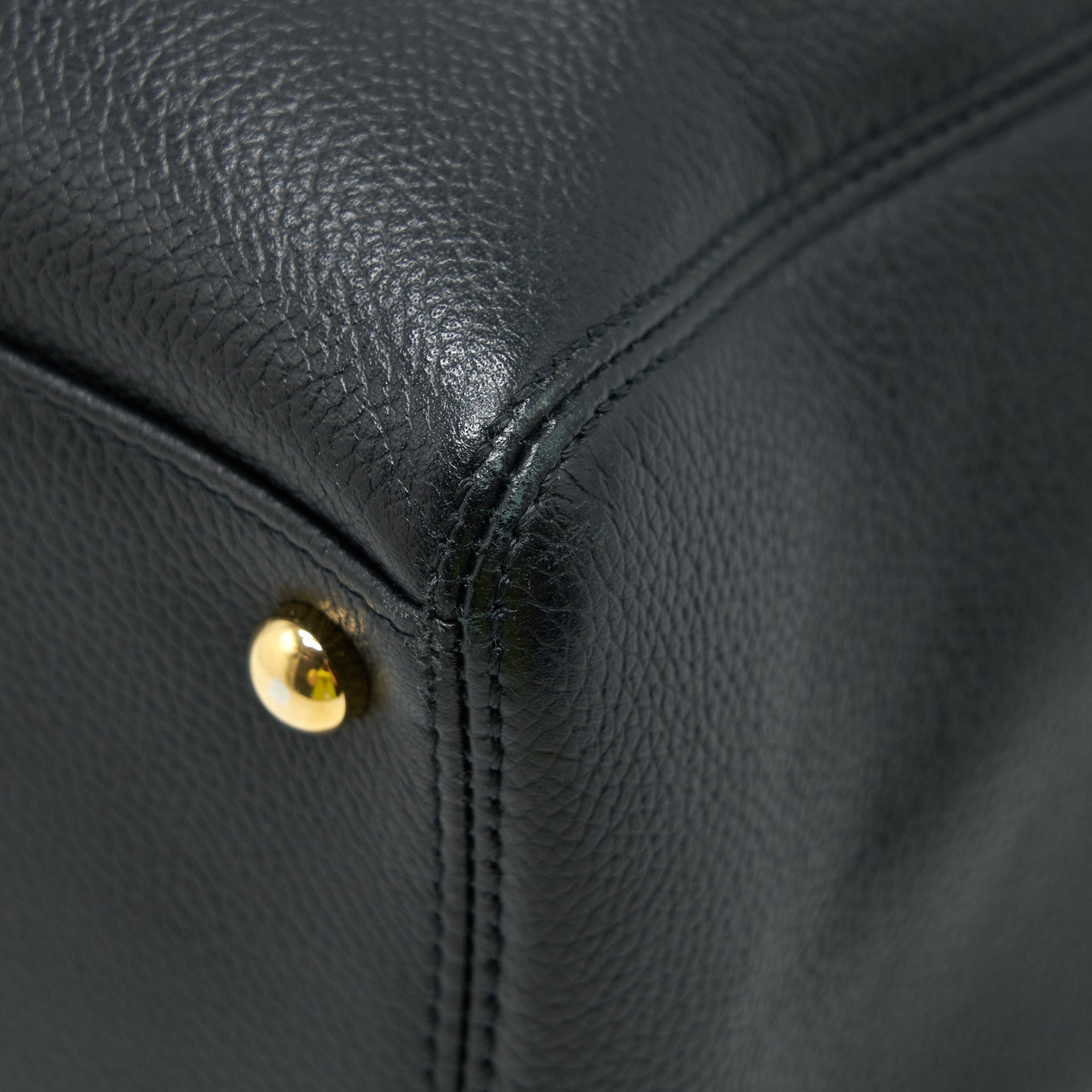 Chanel Cerf Tote bag Grained calfskin black