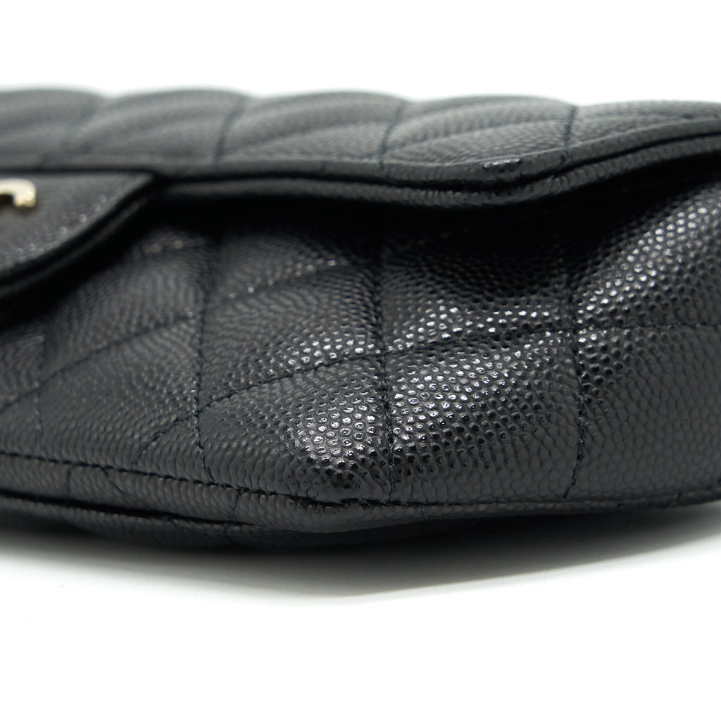 Chanel Glasses Case With Chain Caviar Black L