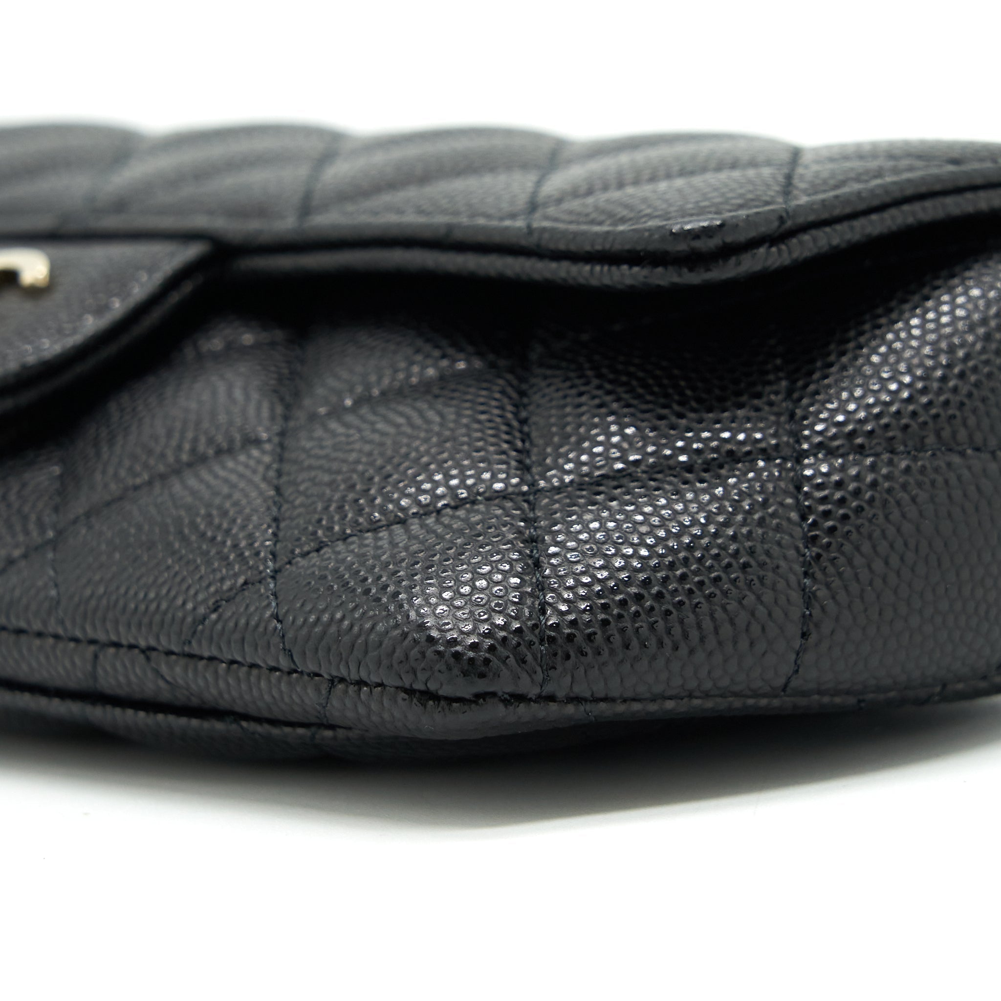 Chanel Glasses Case With Chain Caviar Black L
