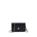 Chanel pearl crush wallet on chain Lambskin black