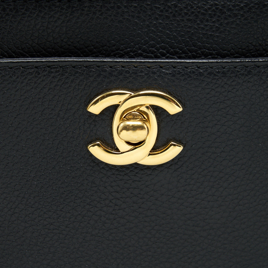 Chanel Cerf Tote bag Grained calfskin black