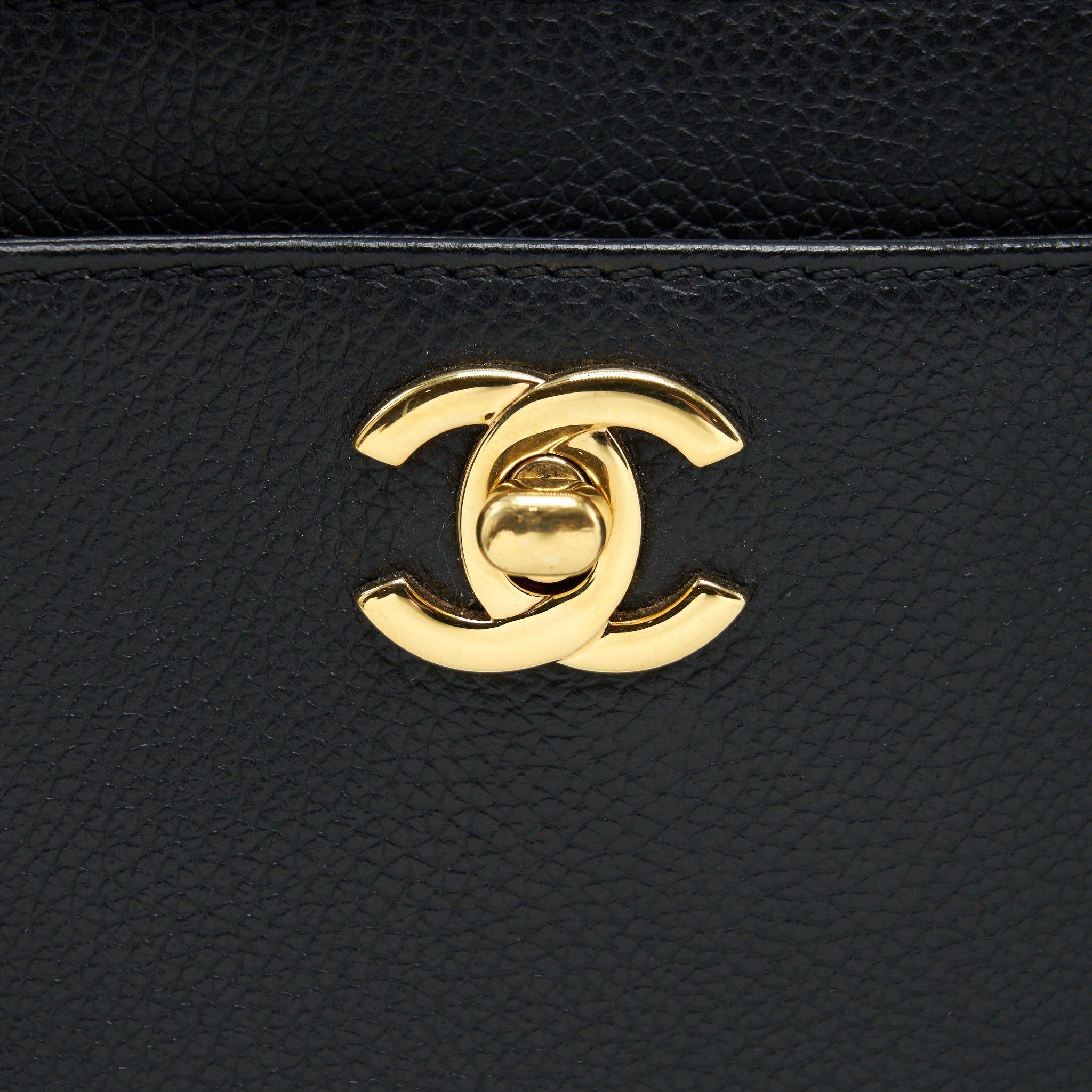 Chanel Cerf Tote bag Grained calfskin black