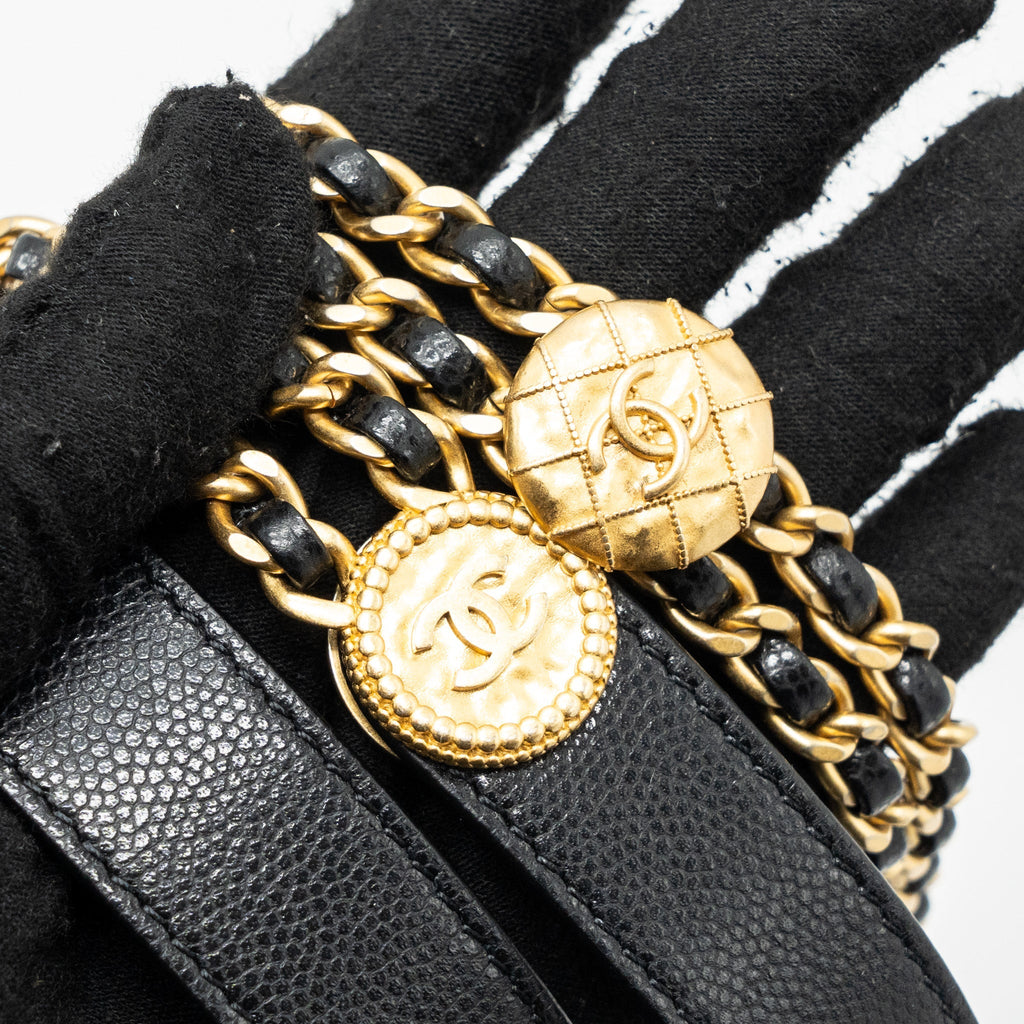 Chanel Mini Twist Your Button Flap Bag Caviar Black (Microchip)