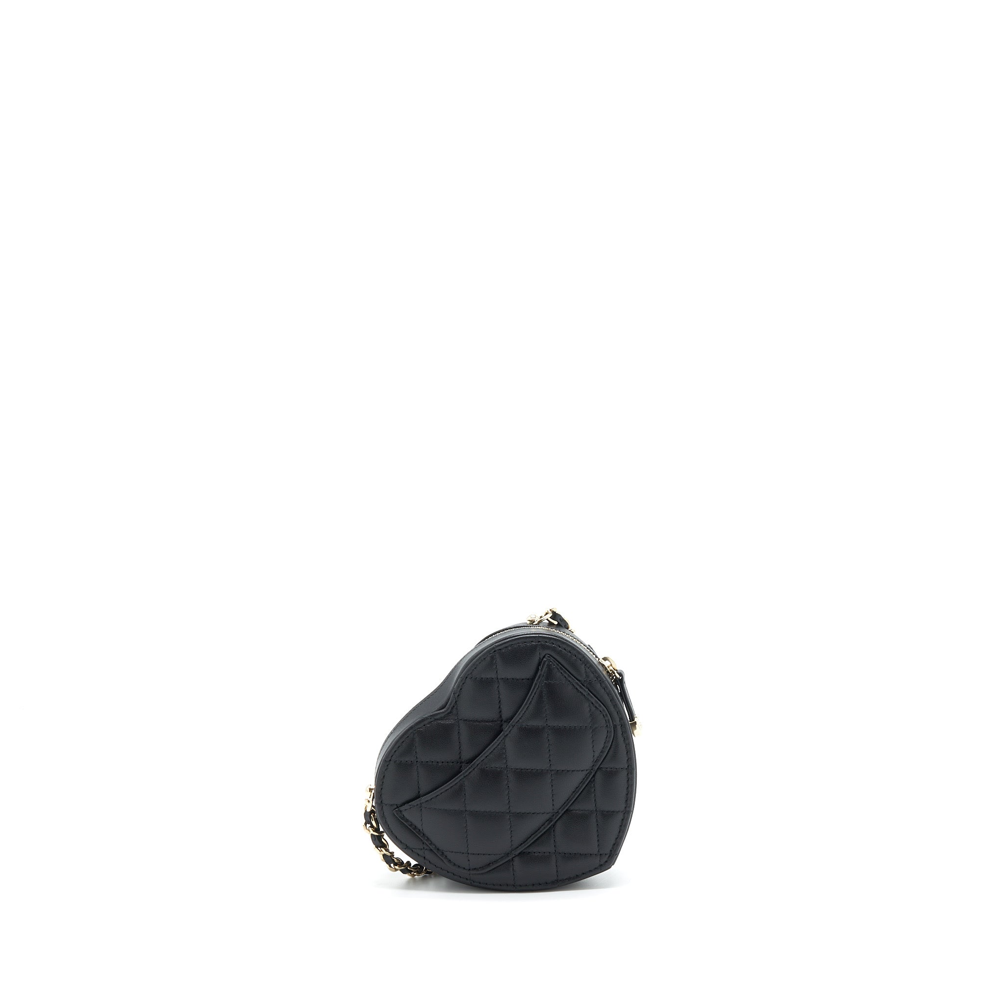 Chanel 22S Small Heart Bag Lambskin Black L