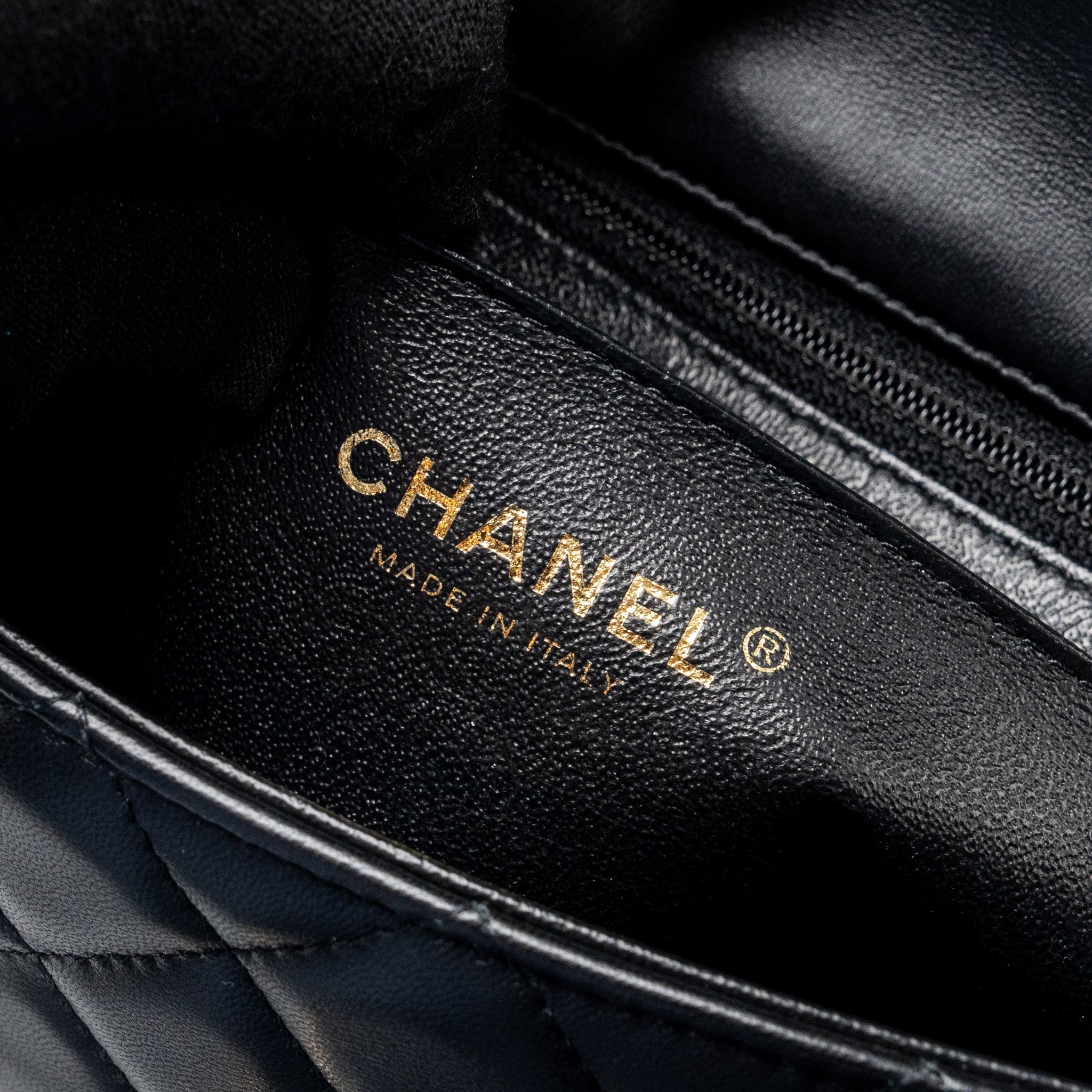 Chanel Mini Rectangular Flap Bag Lambskin Black L